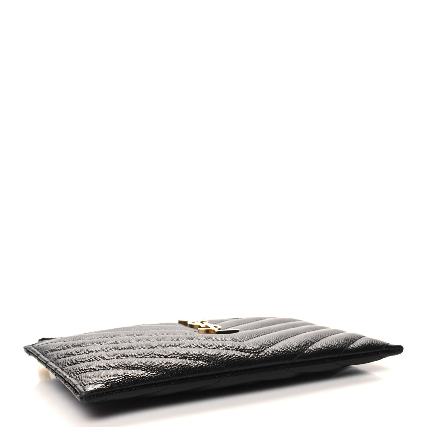 Grain De Poudre Chevron Monogram Bill Pouch Black