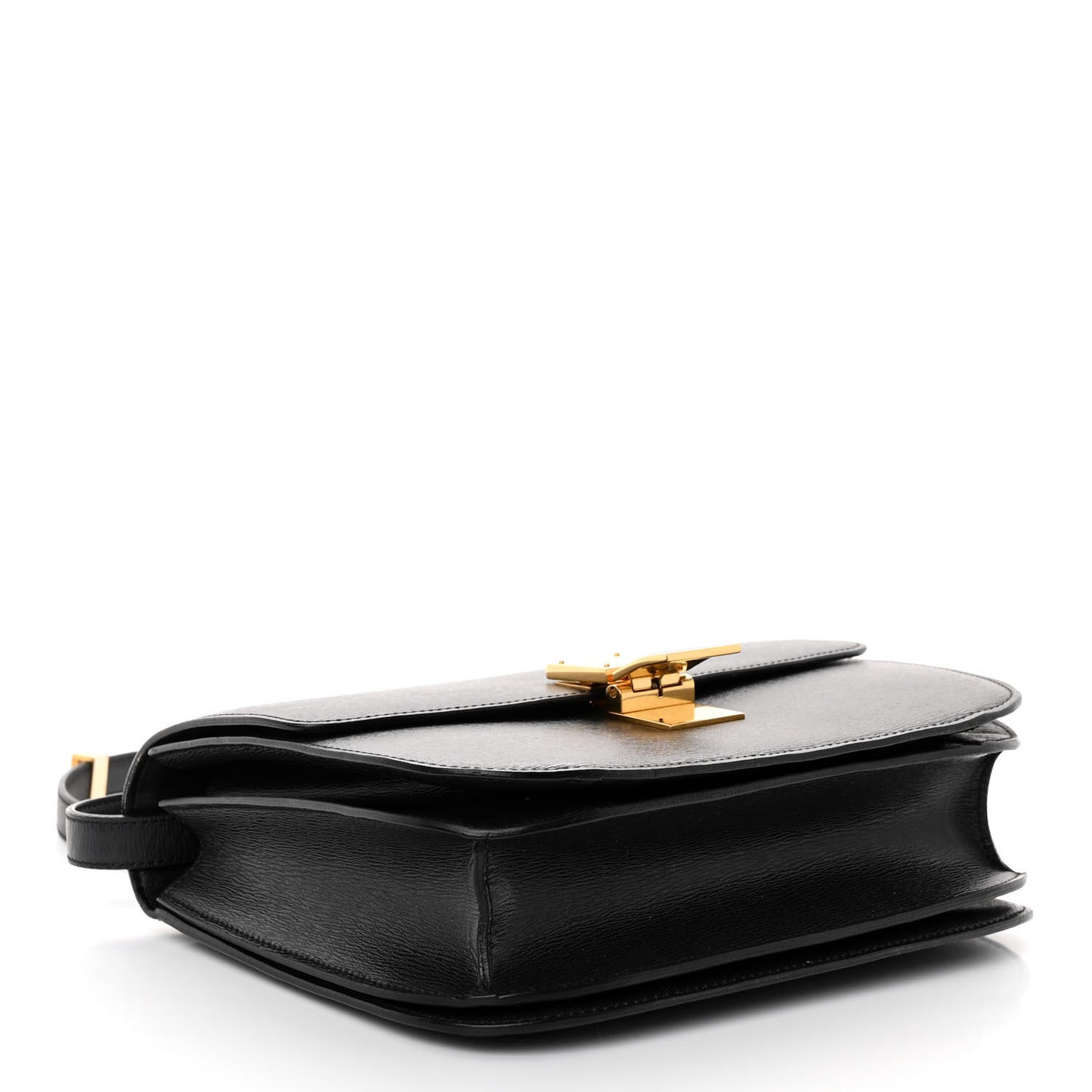 Liege Calfskin Medium Classic Box Flap Bag Black