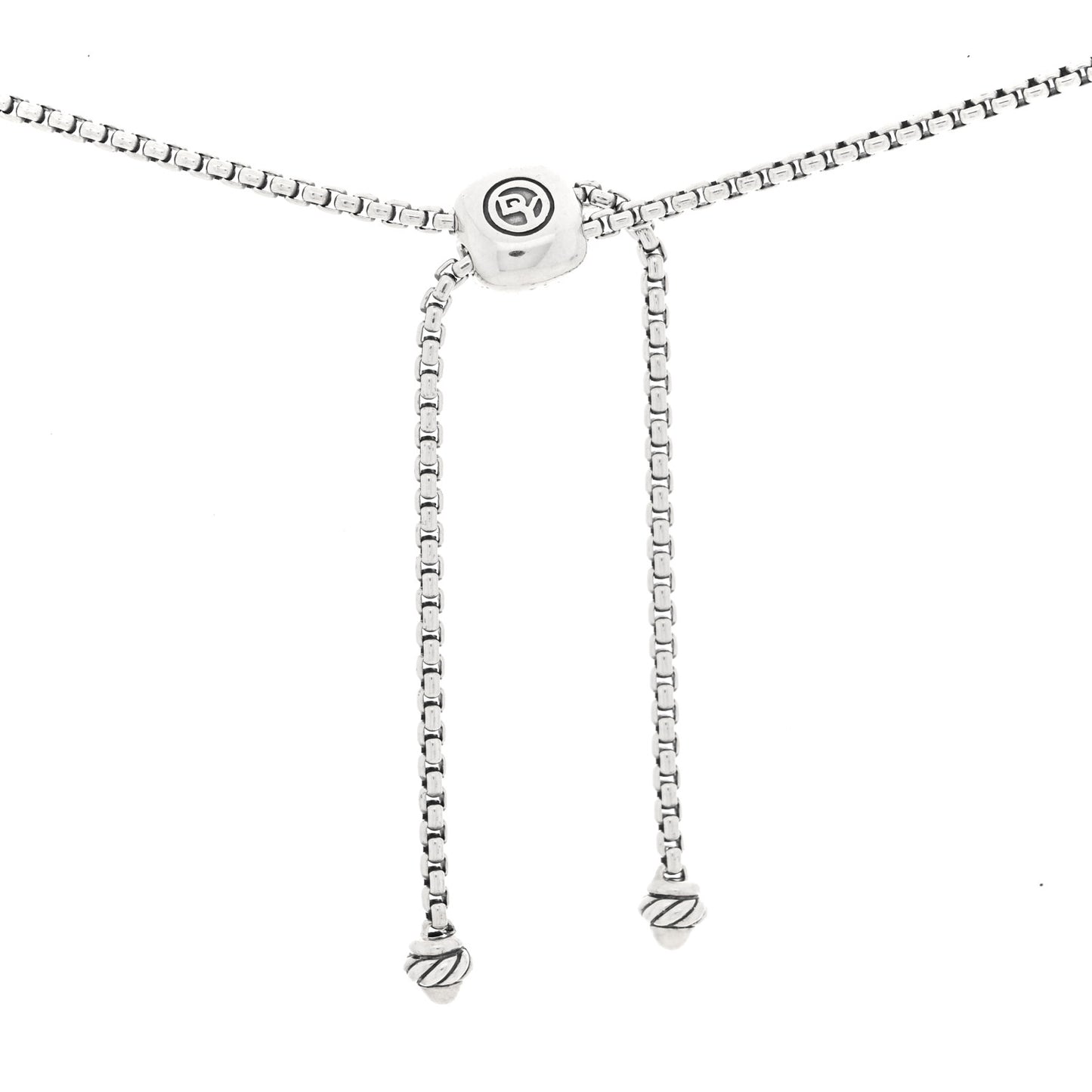 Sterling Silver 1.7mm Box Chain Slider Necklace 36"