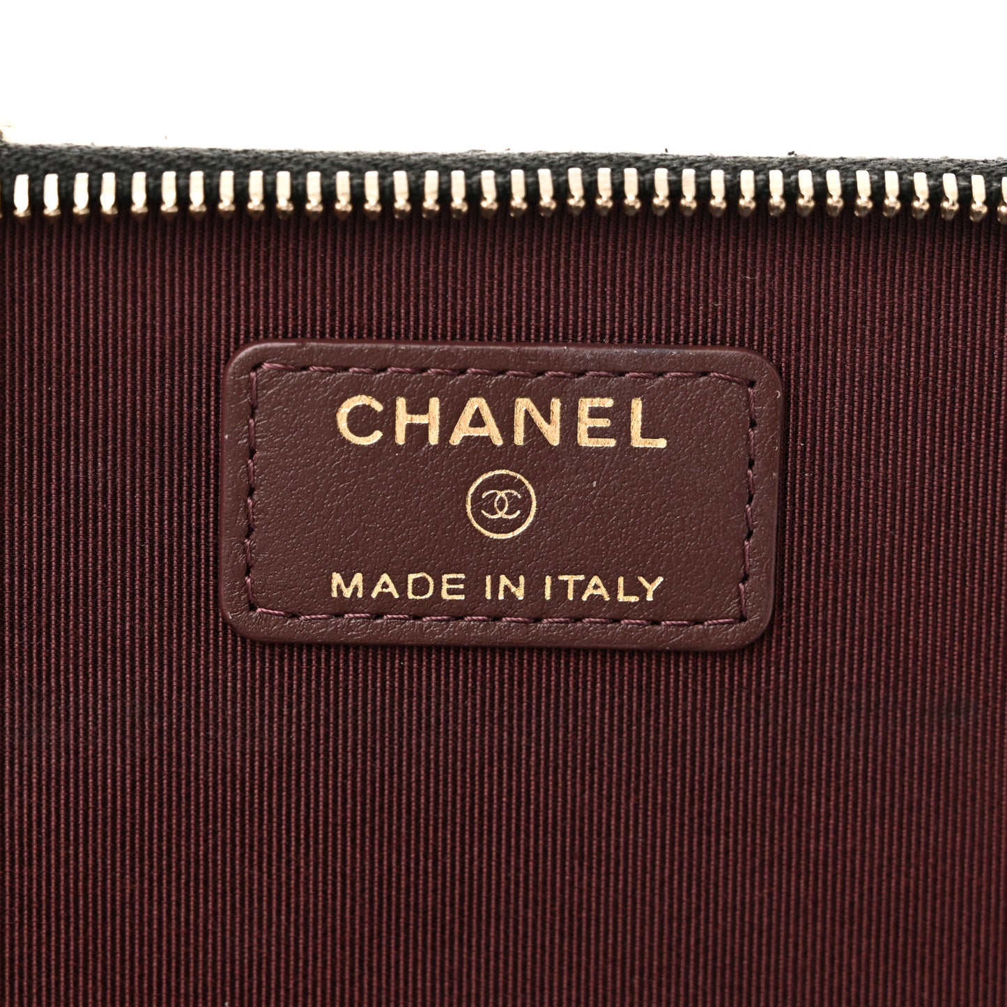 Caviar Quilted Small Vanity Case With Chain Black