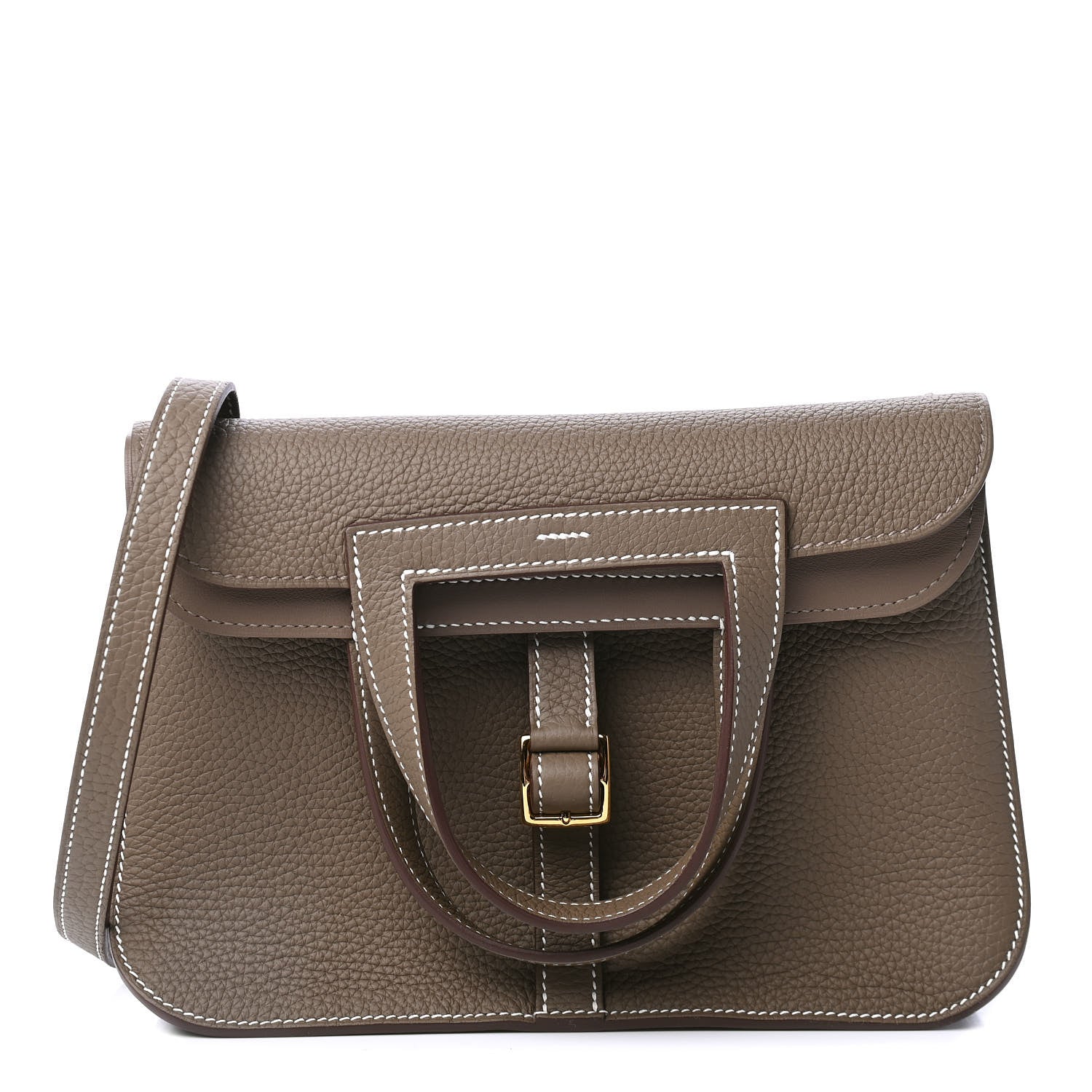 エルメス Hermes Taurillon Clemence Halzan 25 Etoupe 831577 – FASHIONPHILE