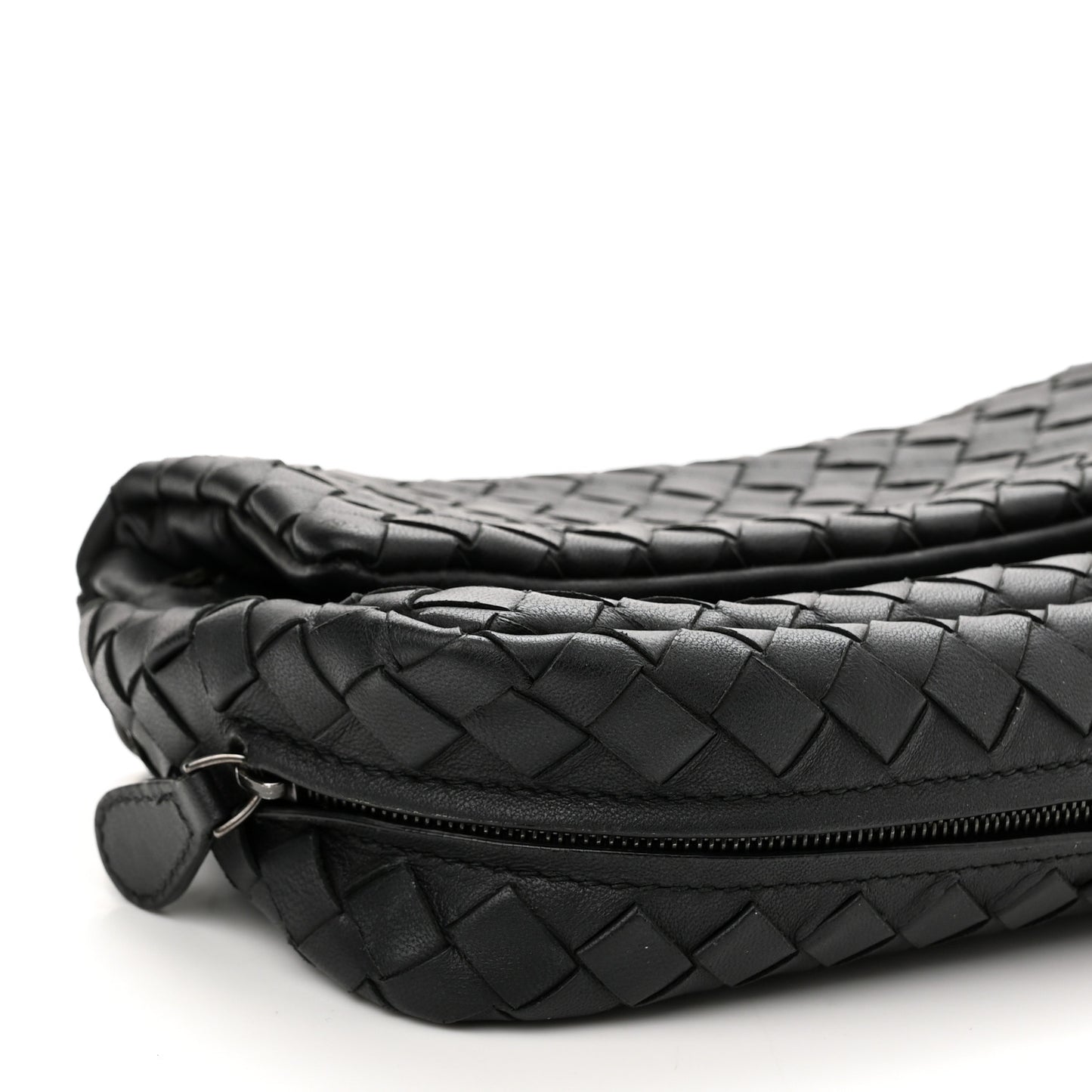 Nappa Intrecciato Small Chain Crossbody Black