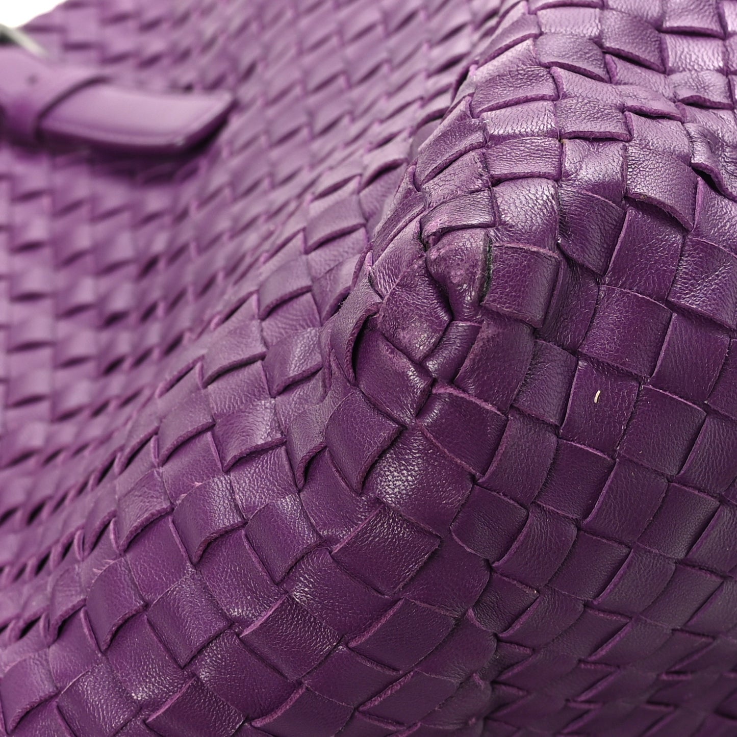 Nappa Intrecciato Large Cesta Tote Eggplant