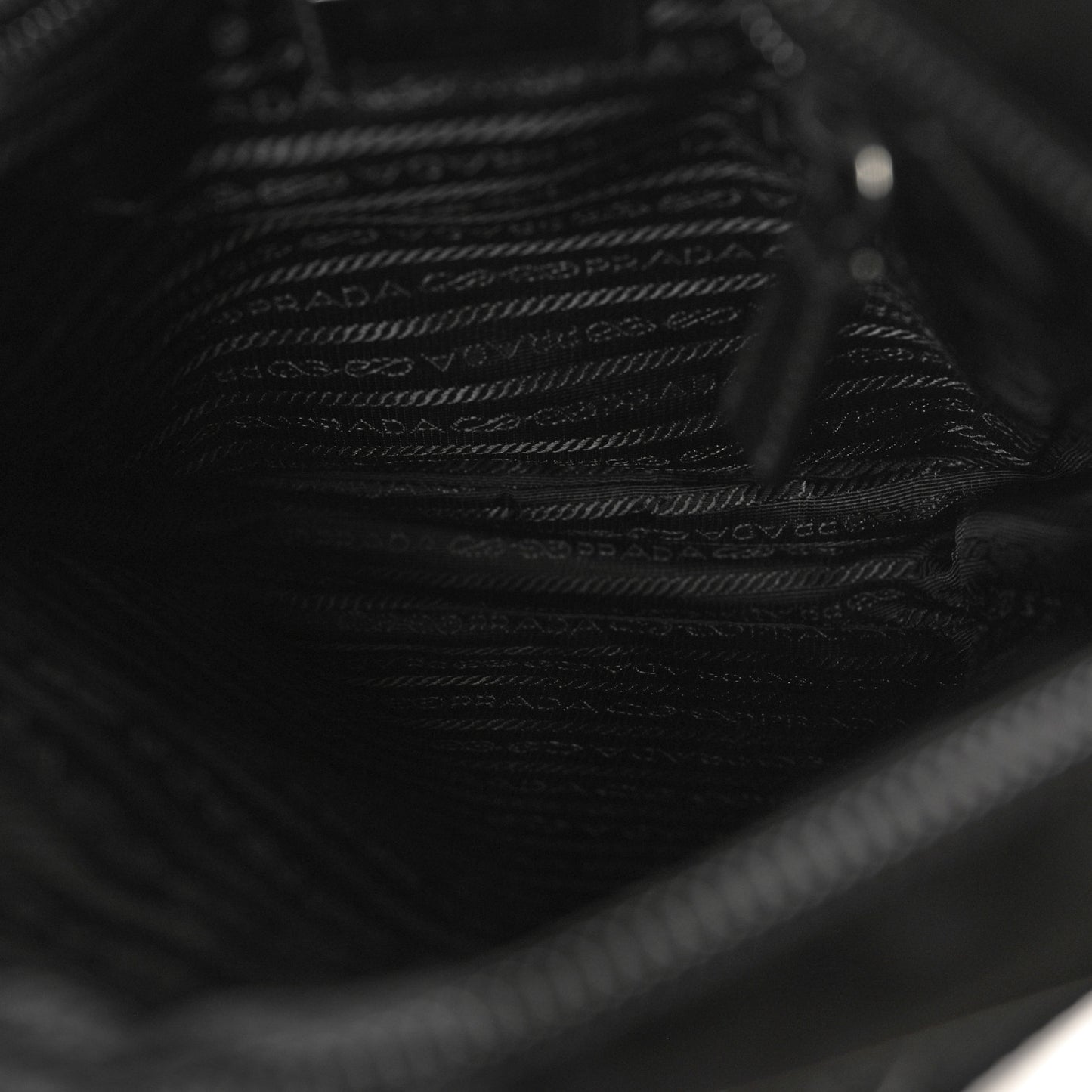 Tessuto Nylon Saffiano Logo Messenger Bag Black