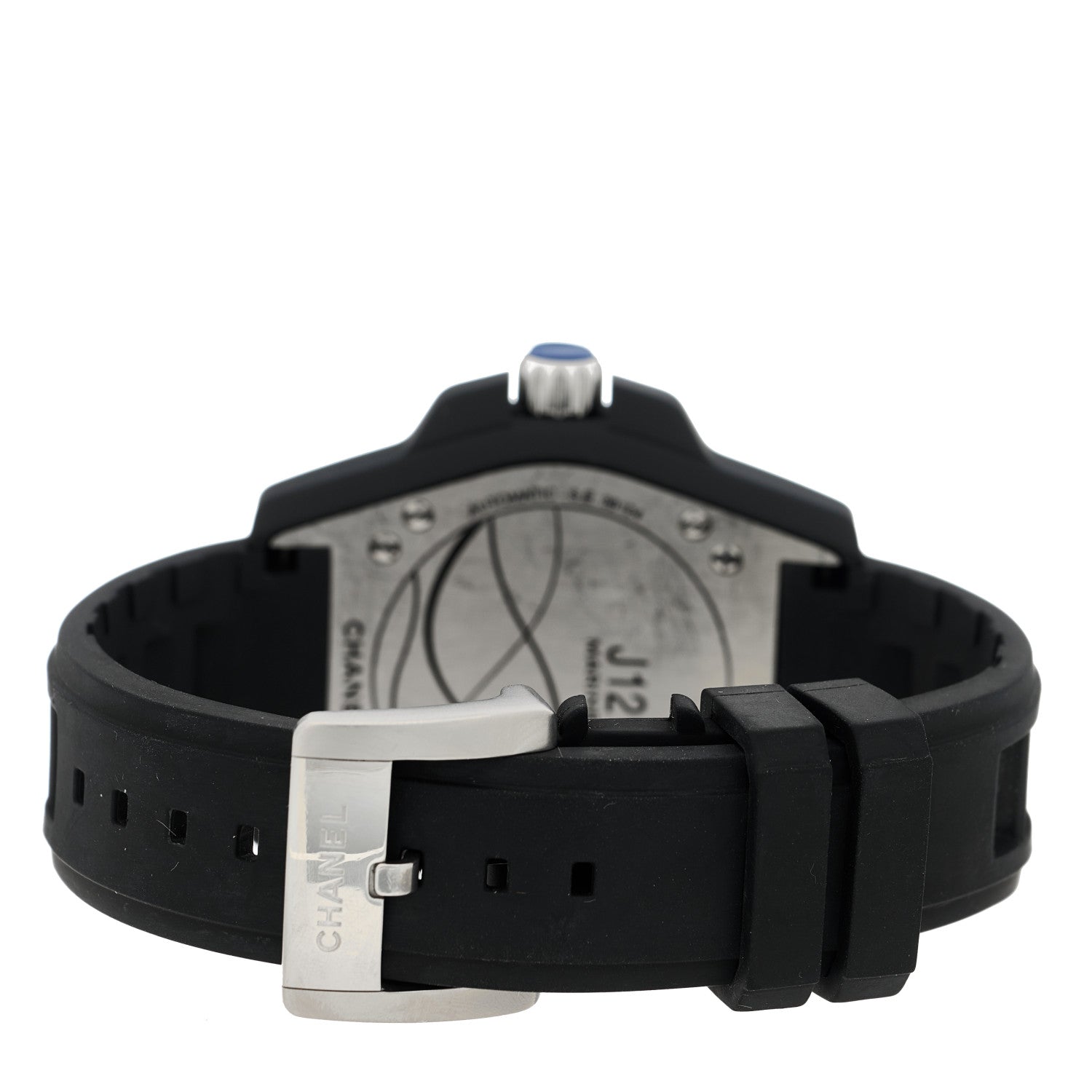 Chanel Stainless Steel Ceramic Rubber 41mm J12 Marine Automatic Watch Black 3 of 5