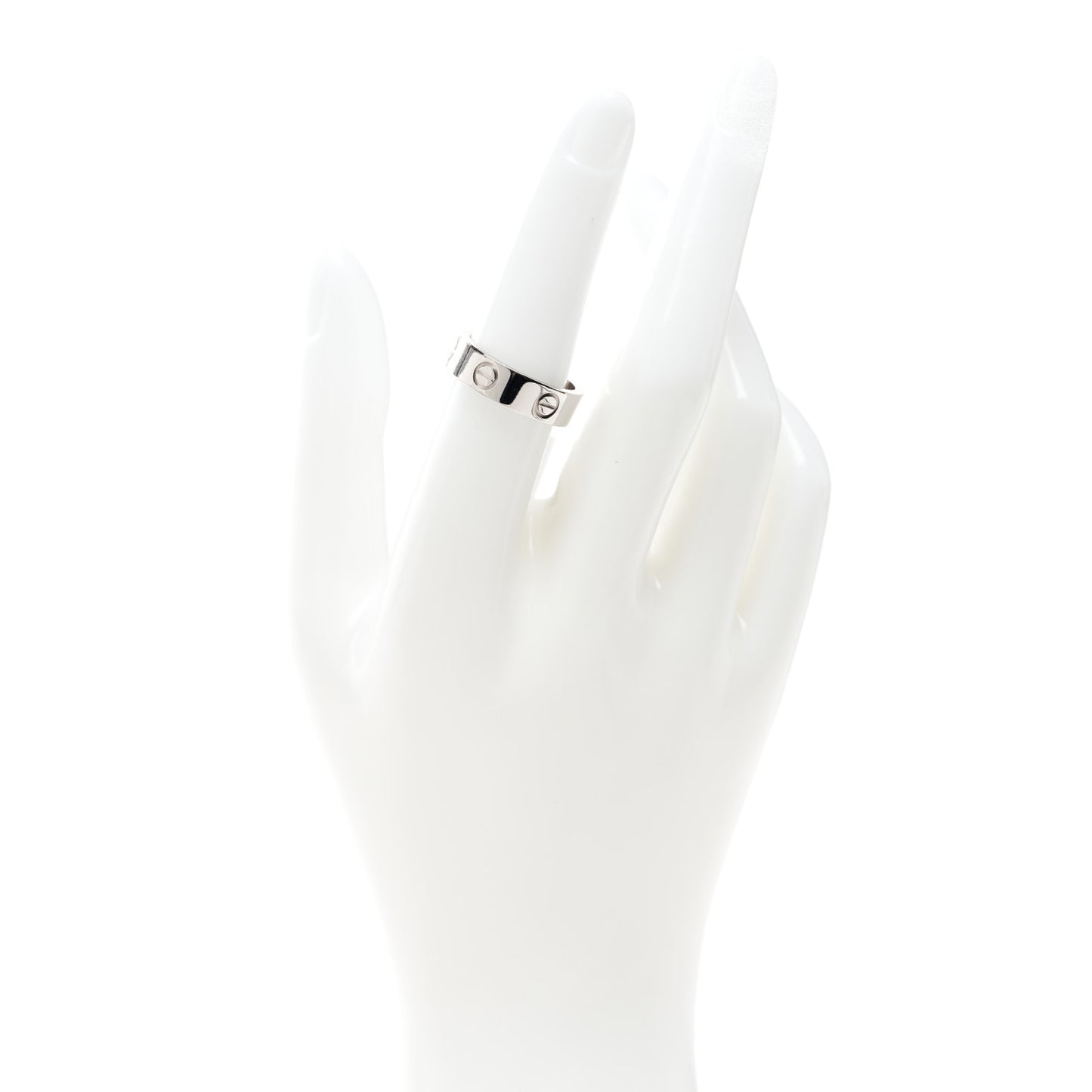 18K White Gold 5.5mm LOVE Ring 53 6.25