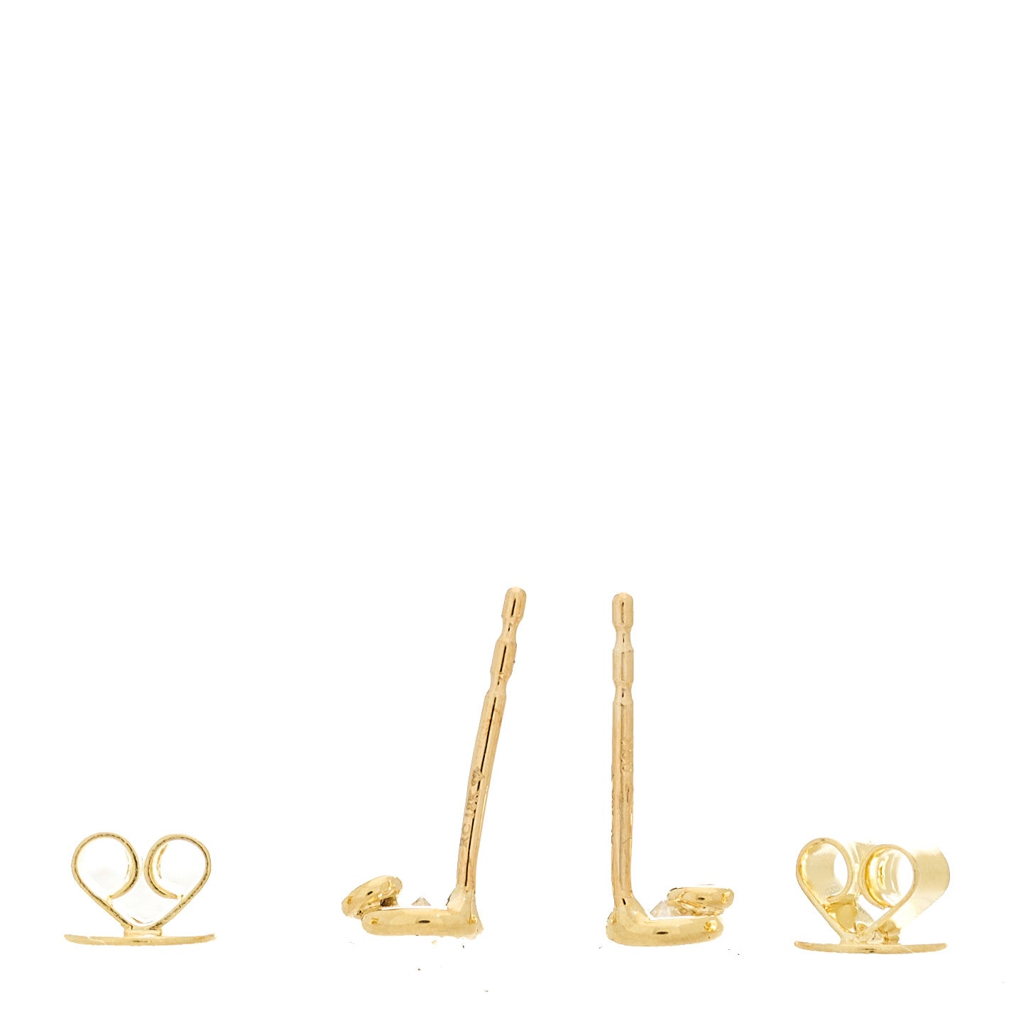 18K Yellow Gold Diamond .20ctw Bezel Stud Earrings