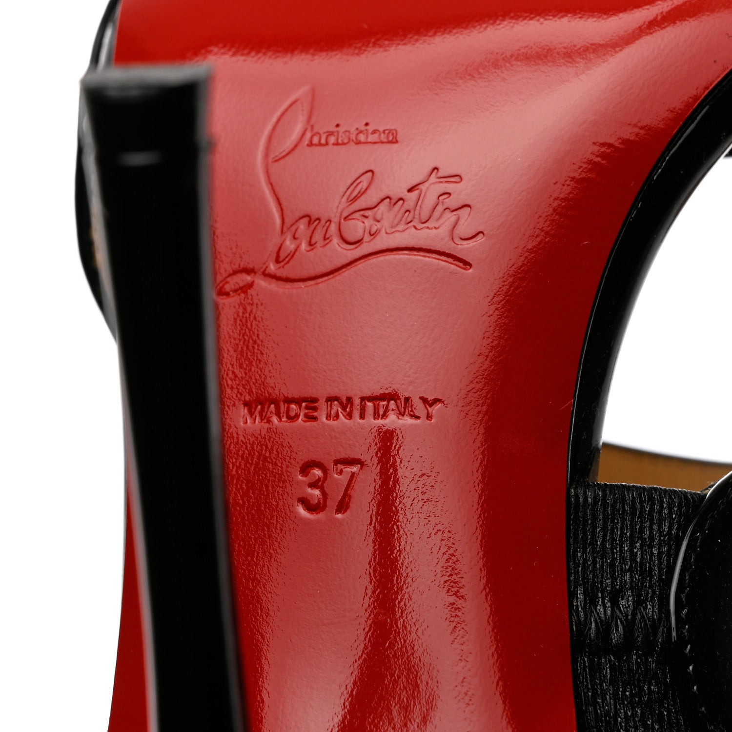 Christian Louboutin Patent Vavazou Asymmetric 100 Strappy Sandals 37 Black 7 of 9