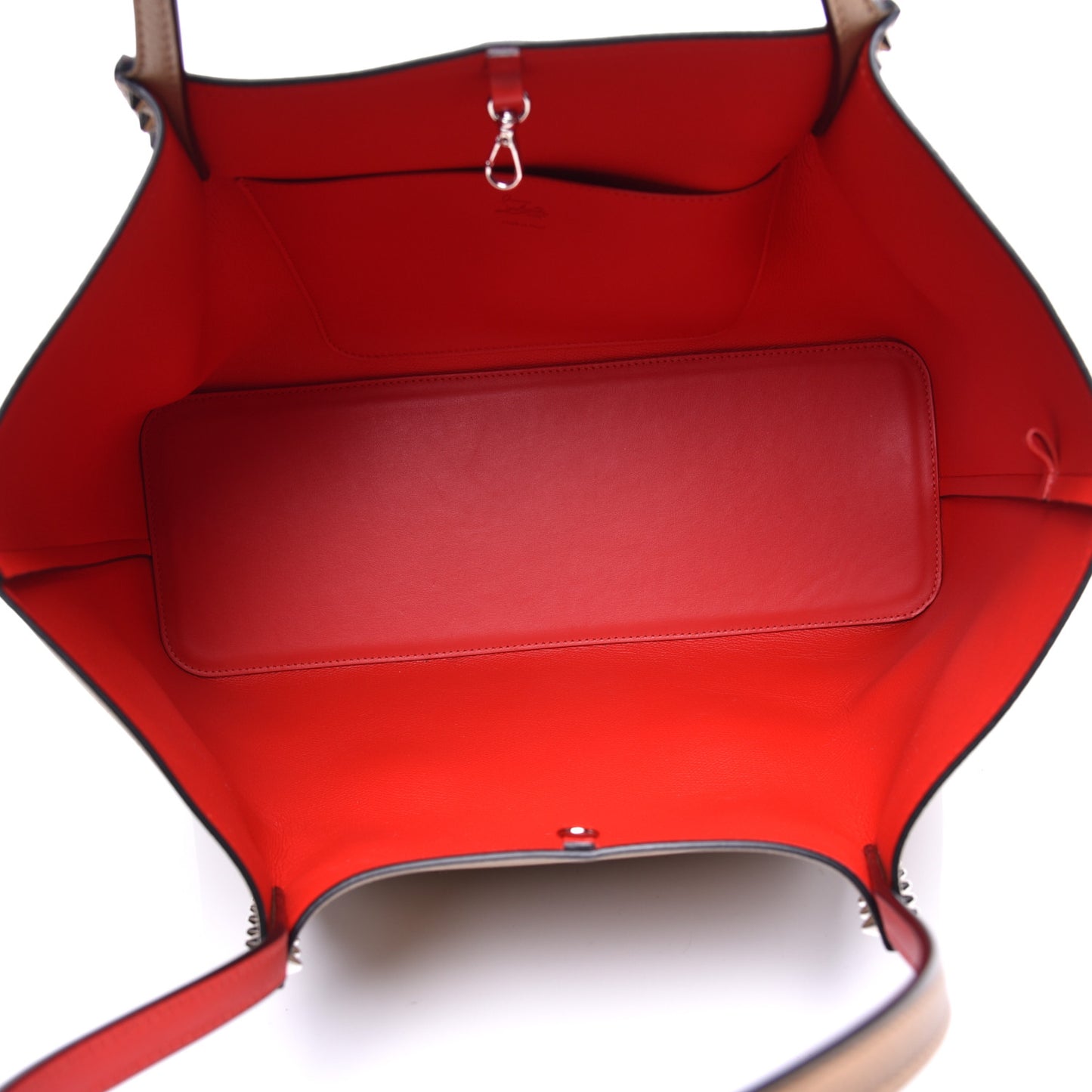 Calfskin Large Cabarock Spikes Tote Nude