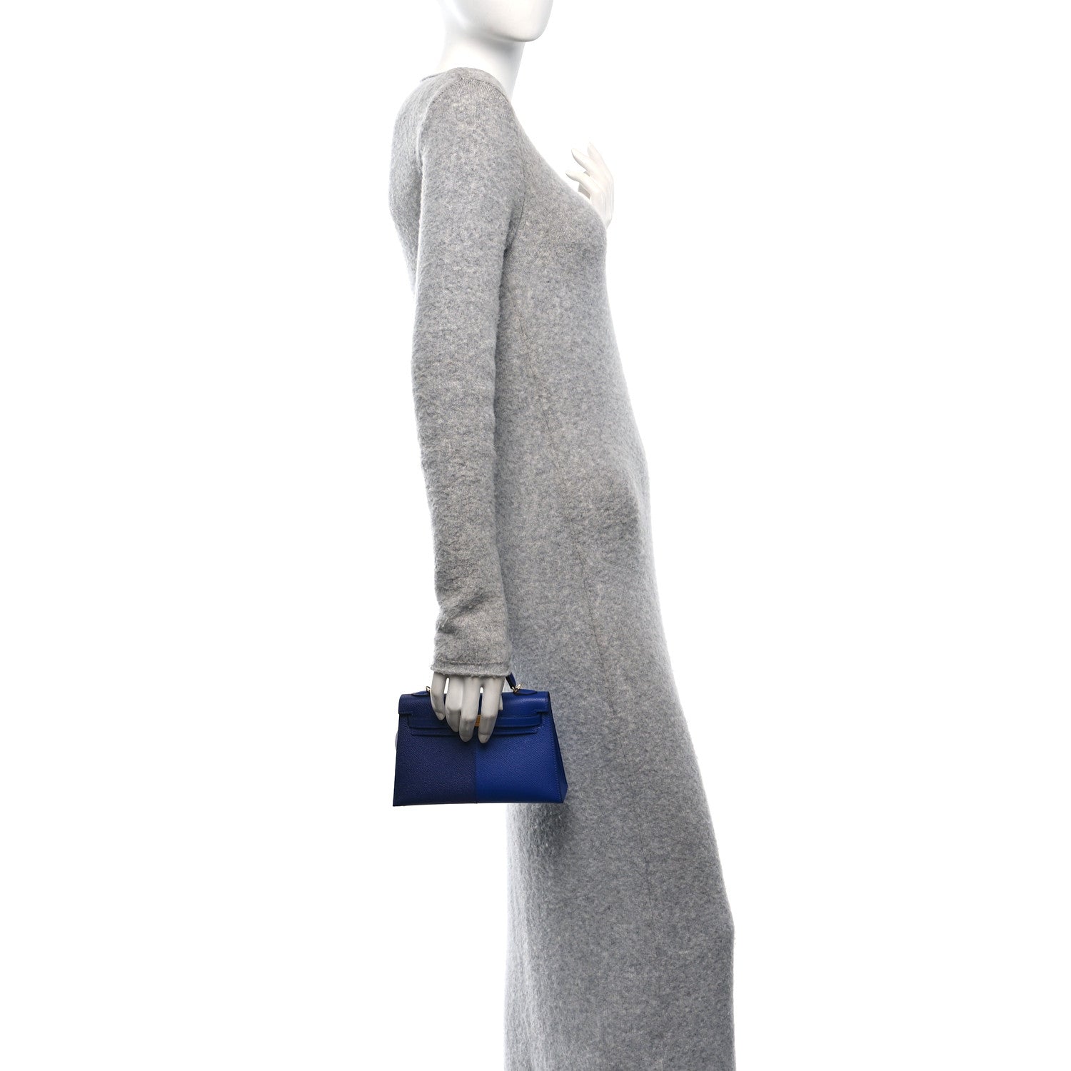 Hermes Epsom Casaque Mini Kelly Sellier 20 Bleu Electrique Bleu Encre Gold 2 of 10
