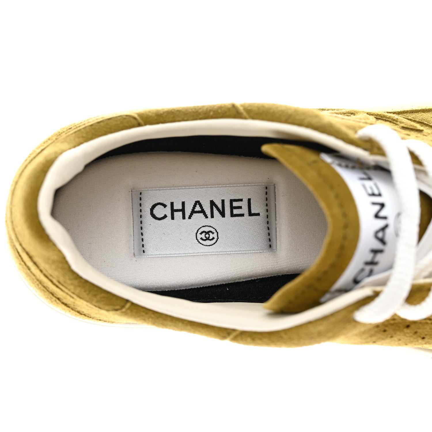 Chanel Suede Kidskin Womens CC Sneakers 39.5 Green 7 of 9