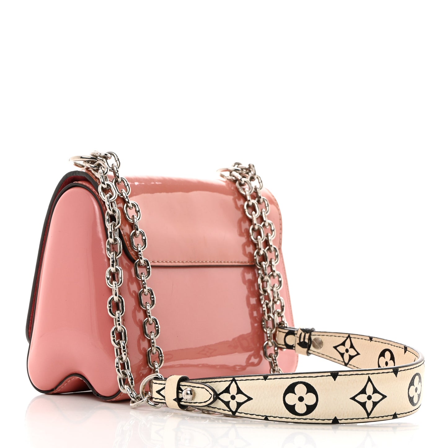Patent Monogram Twist Shoulder Bag Blush