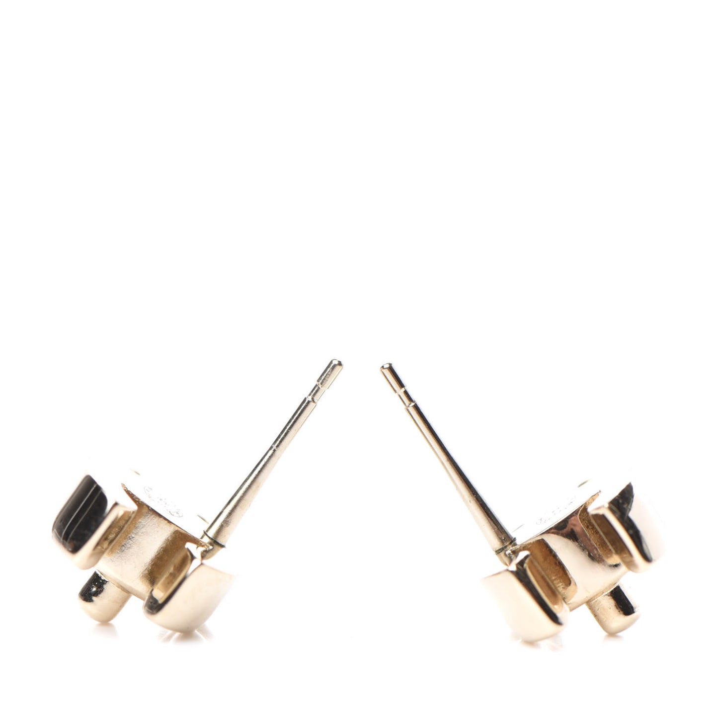 Metal CC Turnlock Earrings Gold