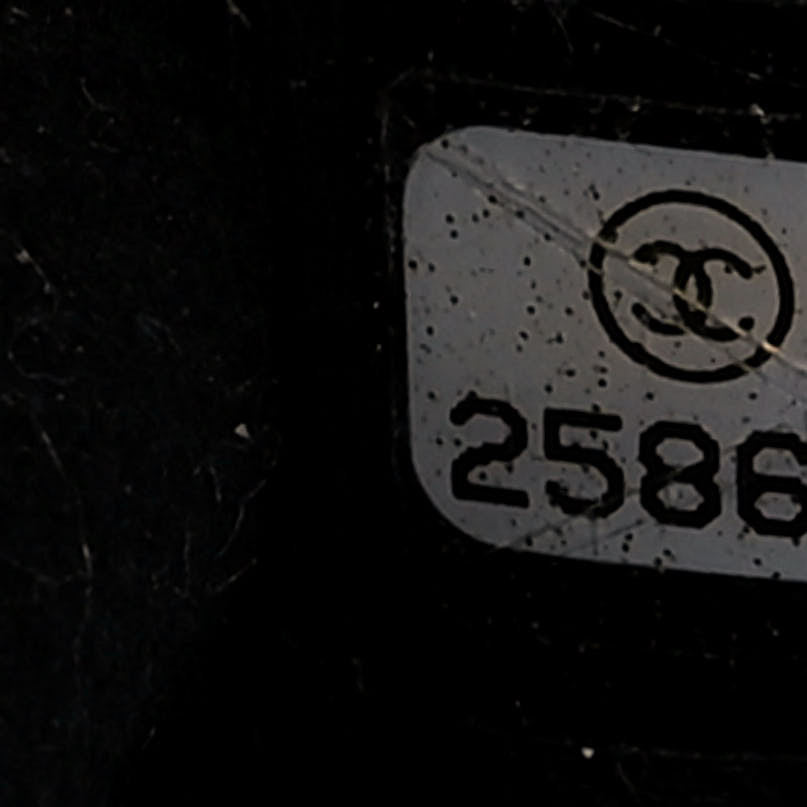 Coated Canvas Camellia Large Shopping Tote Black Beige