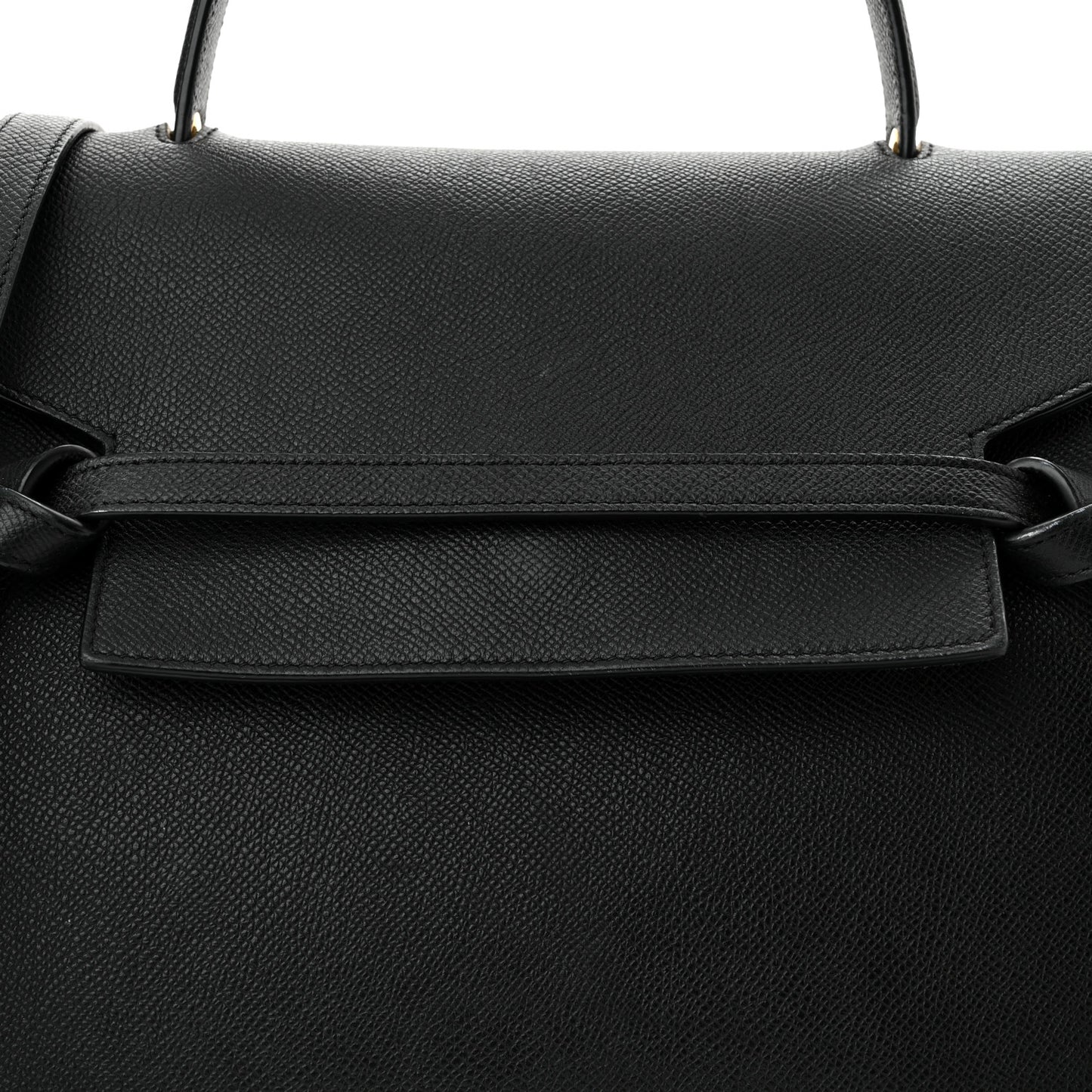 Grained Calfskin Mini Belt Bag Black