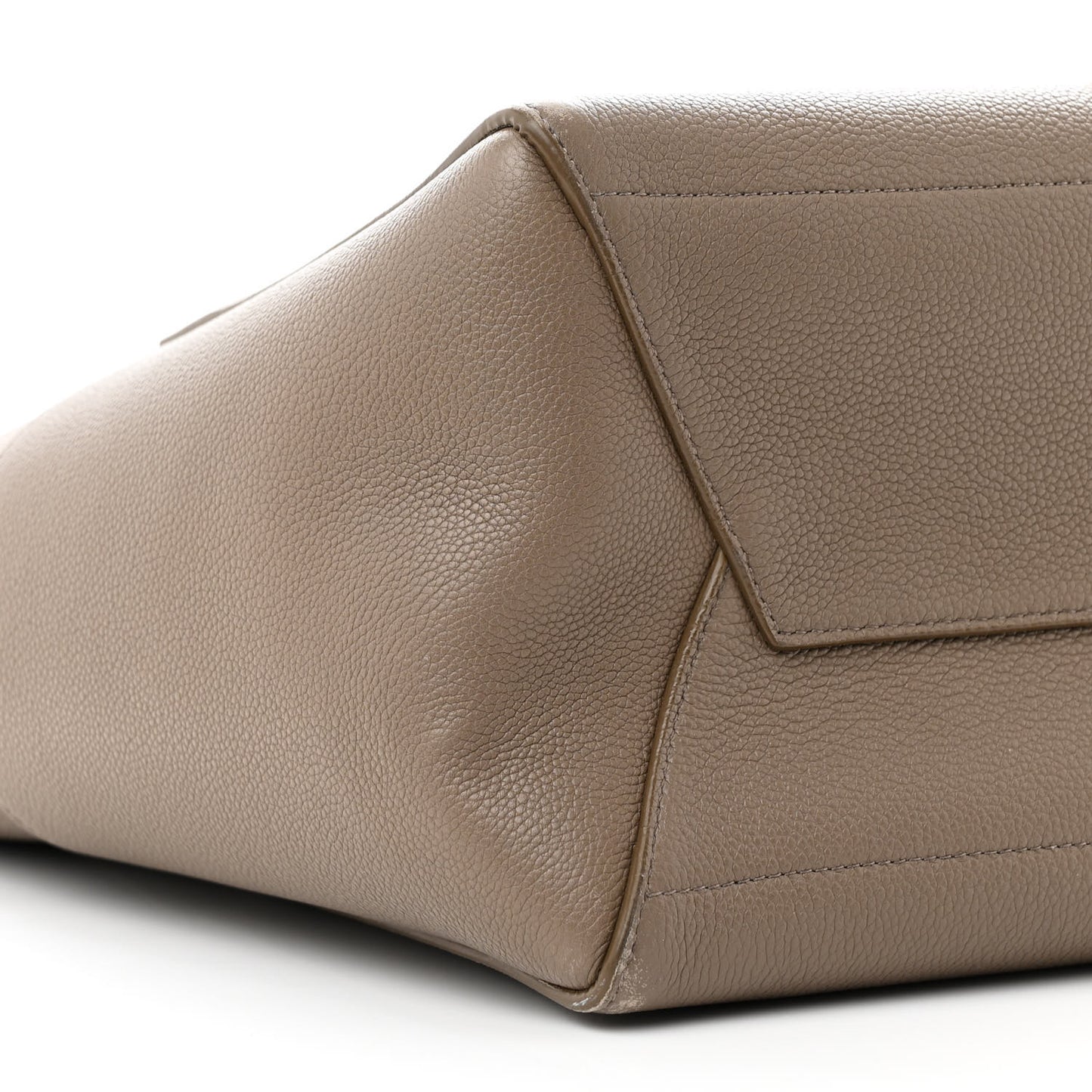 Soft Grained Calfskin Sangle Bucket Bag Taupe