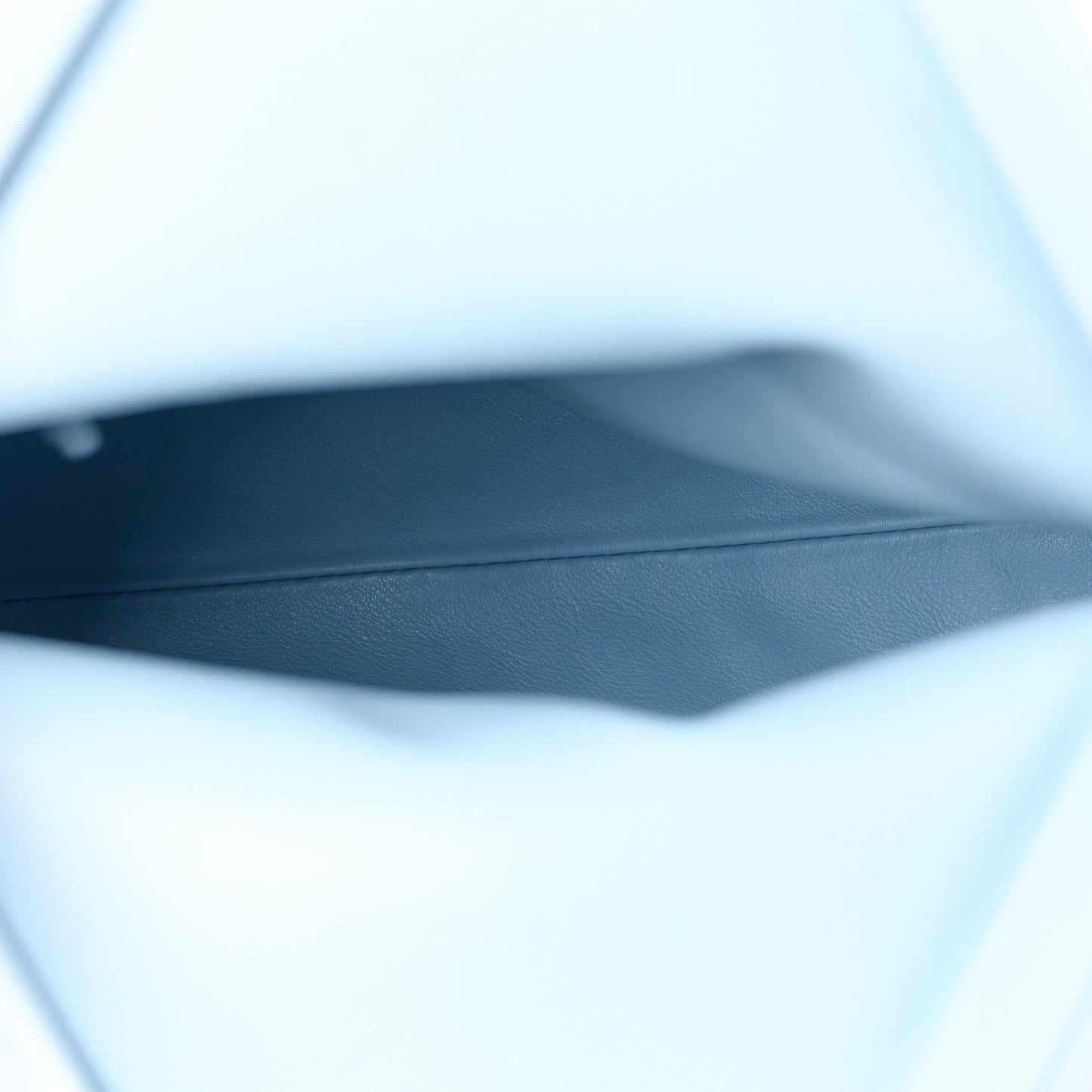 Lambskin BV Trine Clutch Ice