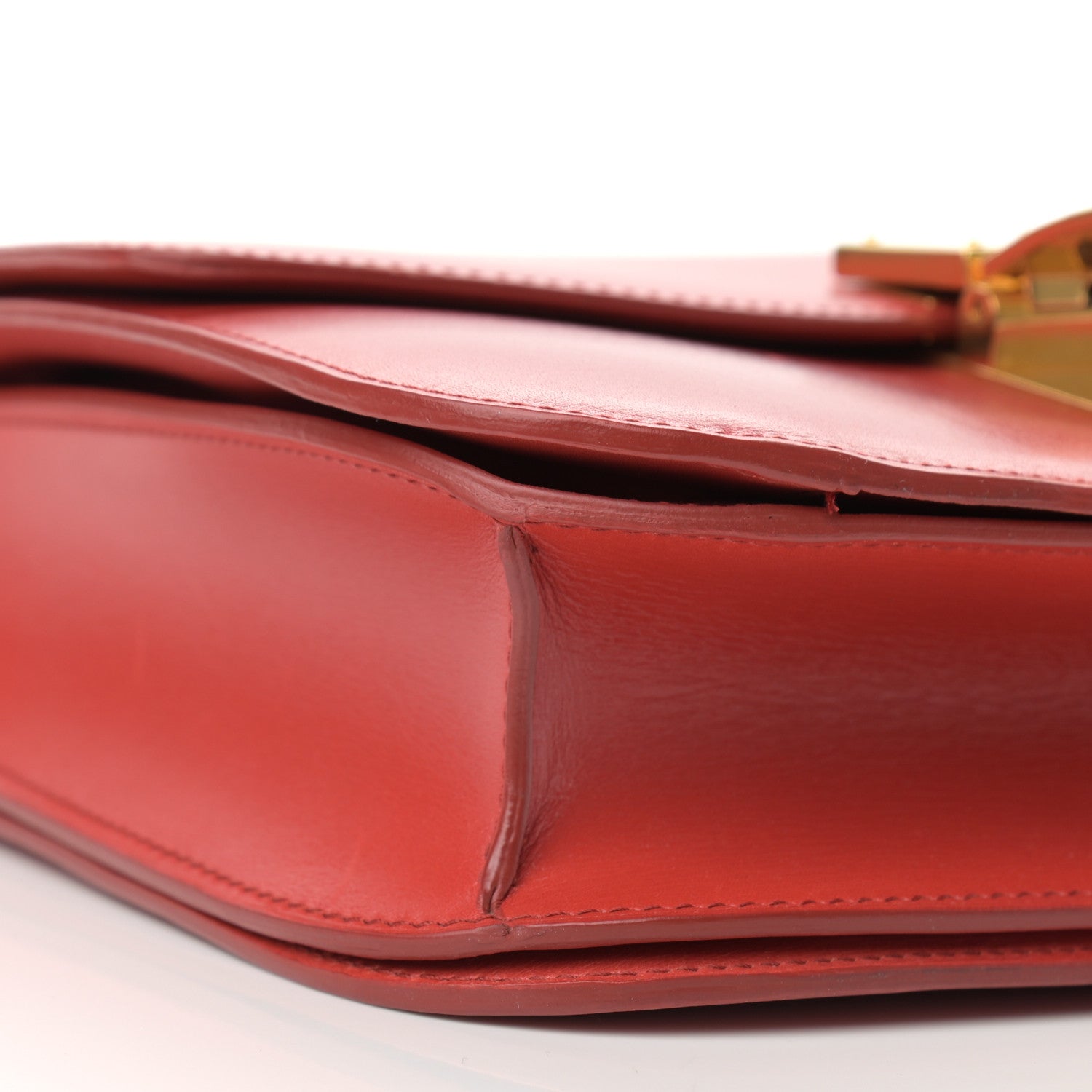 Celine Box Calfskin Medium Classic Box Flap Bag Red 10 of 16