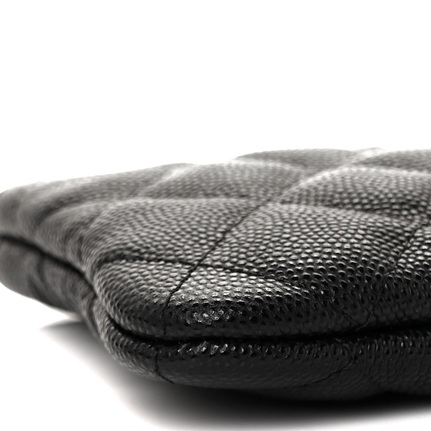 Caviar Quilted Small Cosmetic Case Black