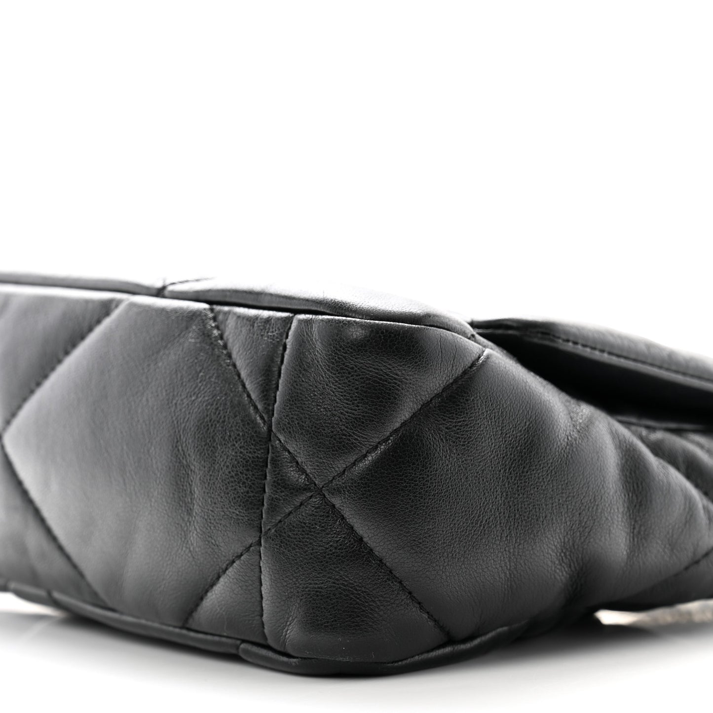 Goatskin Quilted Medium Chanel 19 Flap Black
