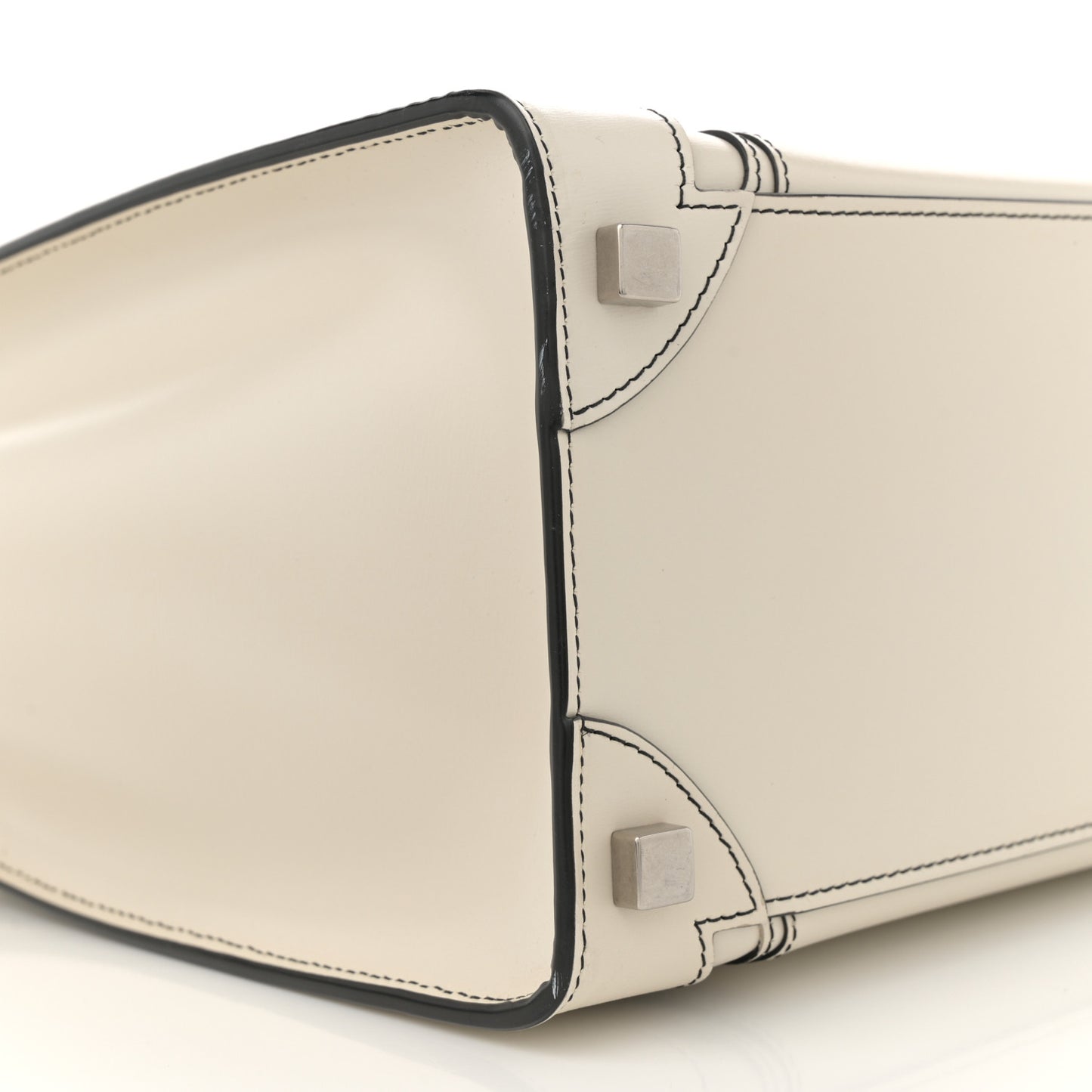 Satin Calfskin Micro Debossed Luggage White
