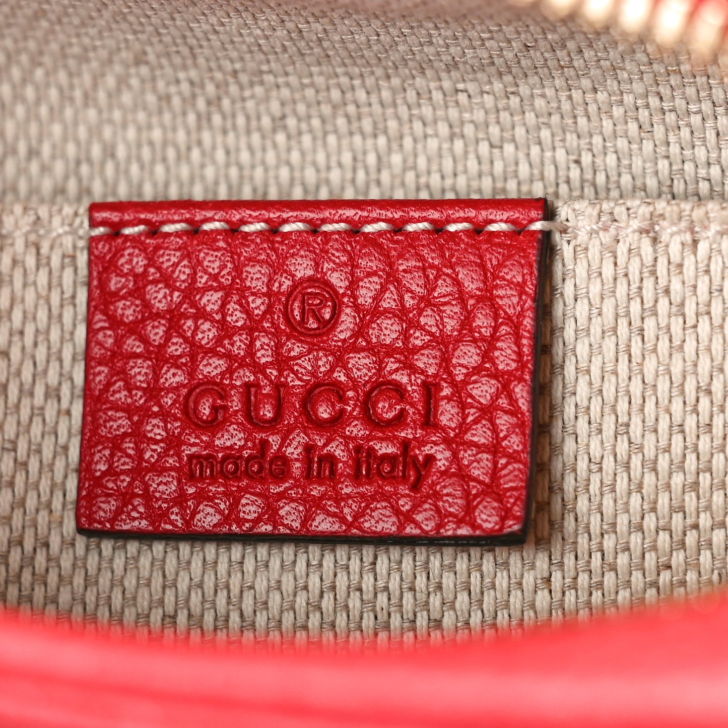 Pebbled Calfskin Small Soho Disco Bag Tabasco Red