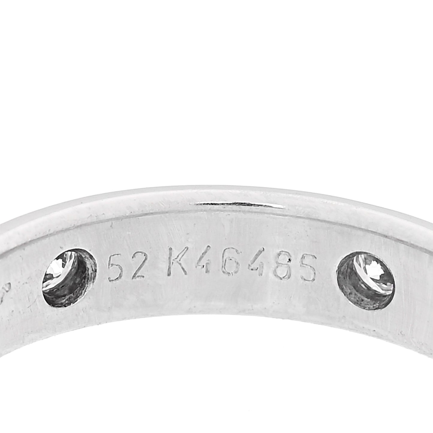 18K White Gold 6 Diamond Stella Band Ring 52 6