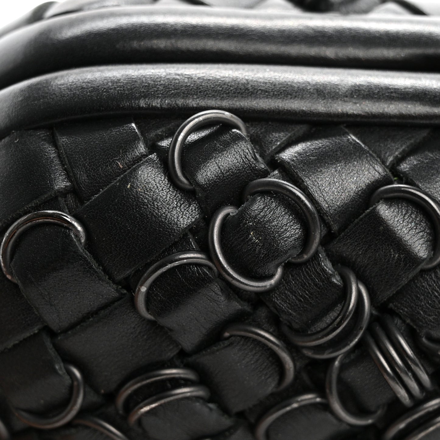 Nappa Intrecciato Knot Clutch Black