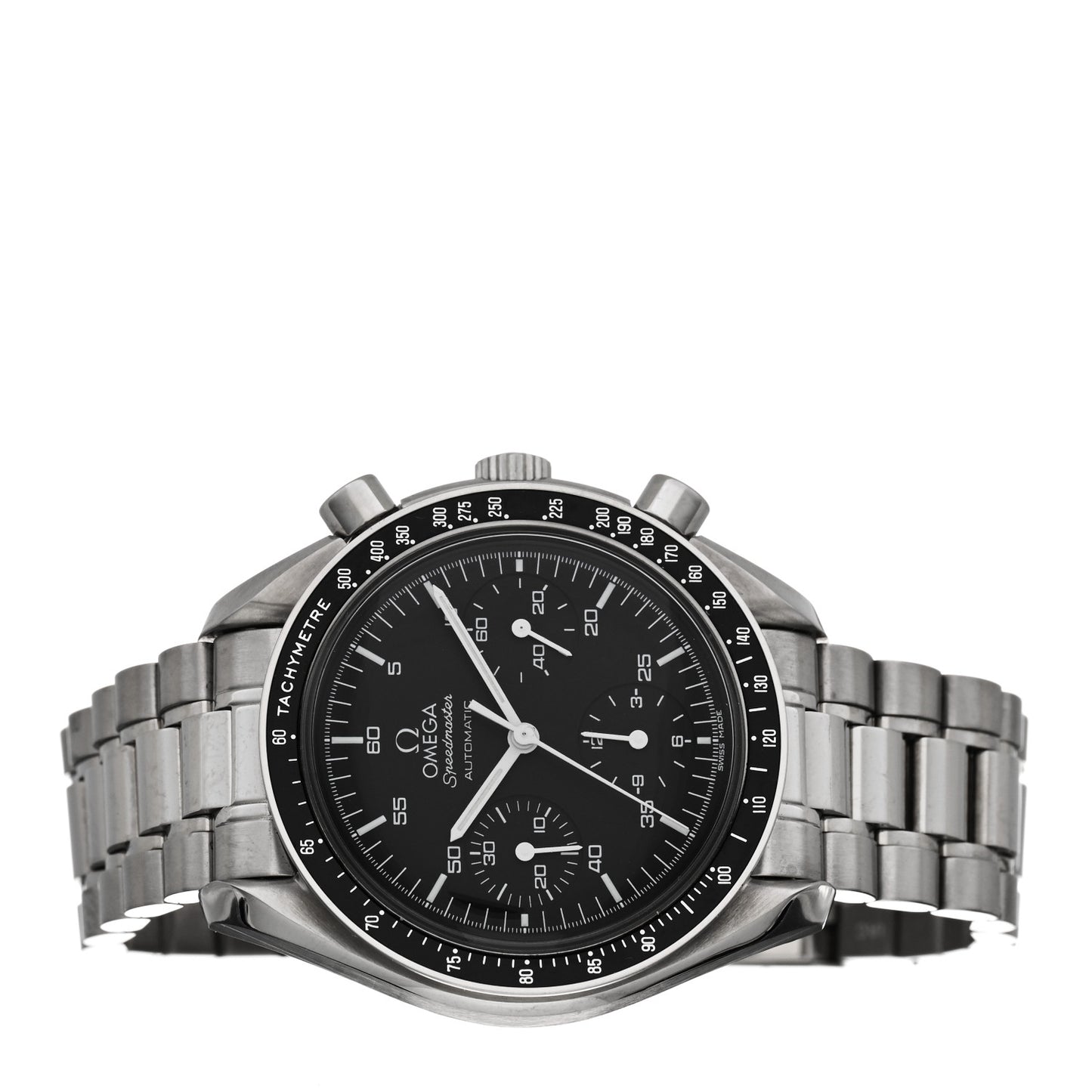 Stainless Steel 39mm Speedmaster Chronograph Automatic Watch Black 3510.50.00