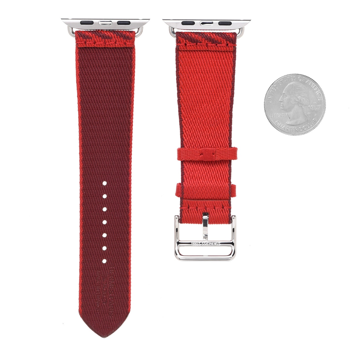 Nylon Weave Apple Watch Single Tour Band 40mm Rouge De Coeur Rouge H