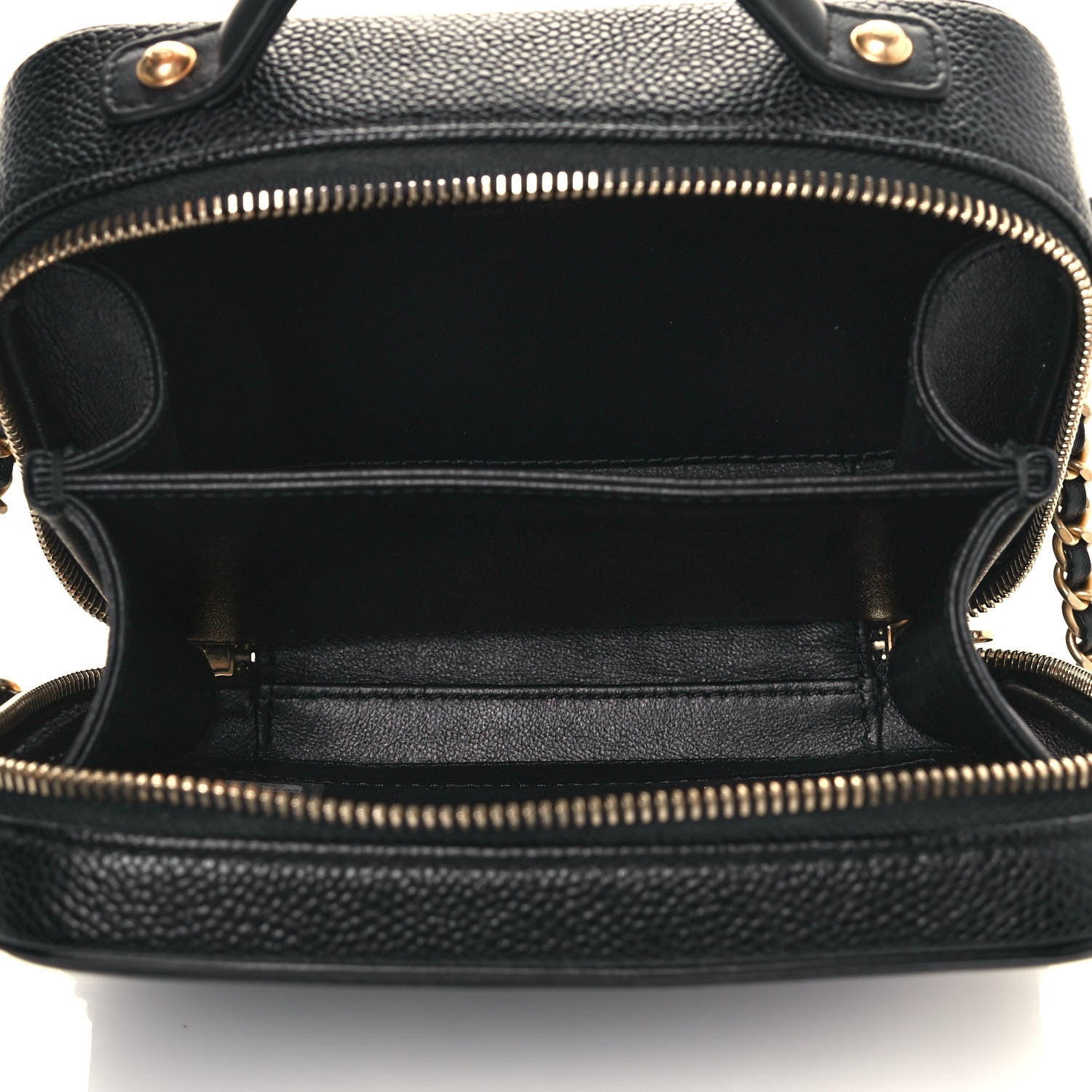 Chanel Caviar Quilted Small CC Filigree Vanity Case Black 5 of 12