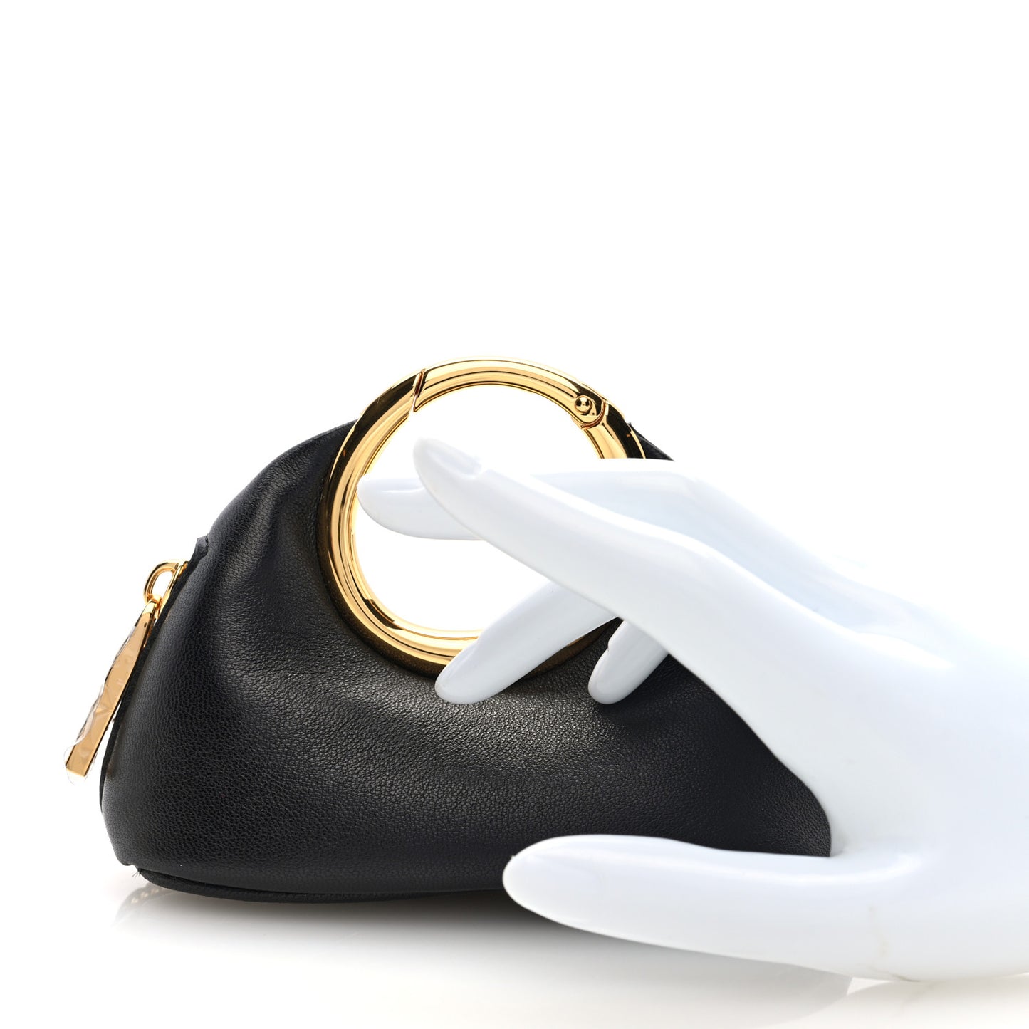 Lambskin Le Porte Calino Ring Top Handle Bag Black
