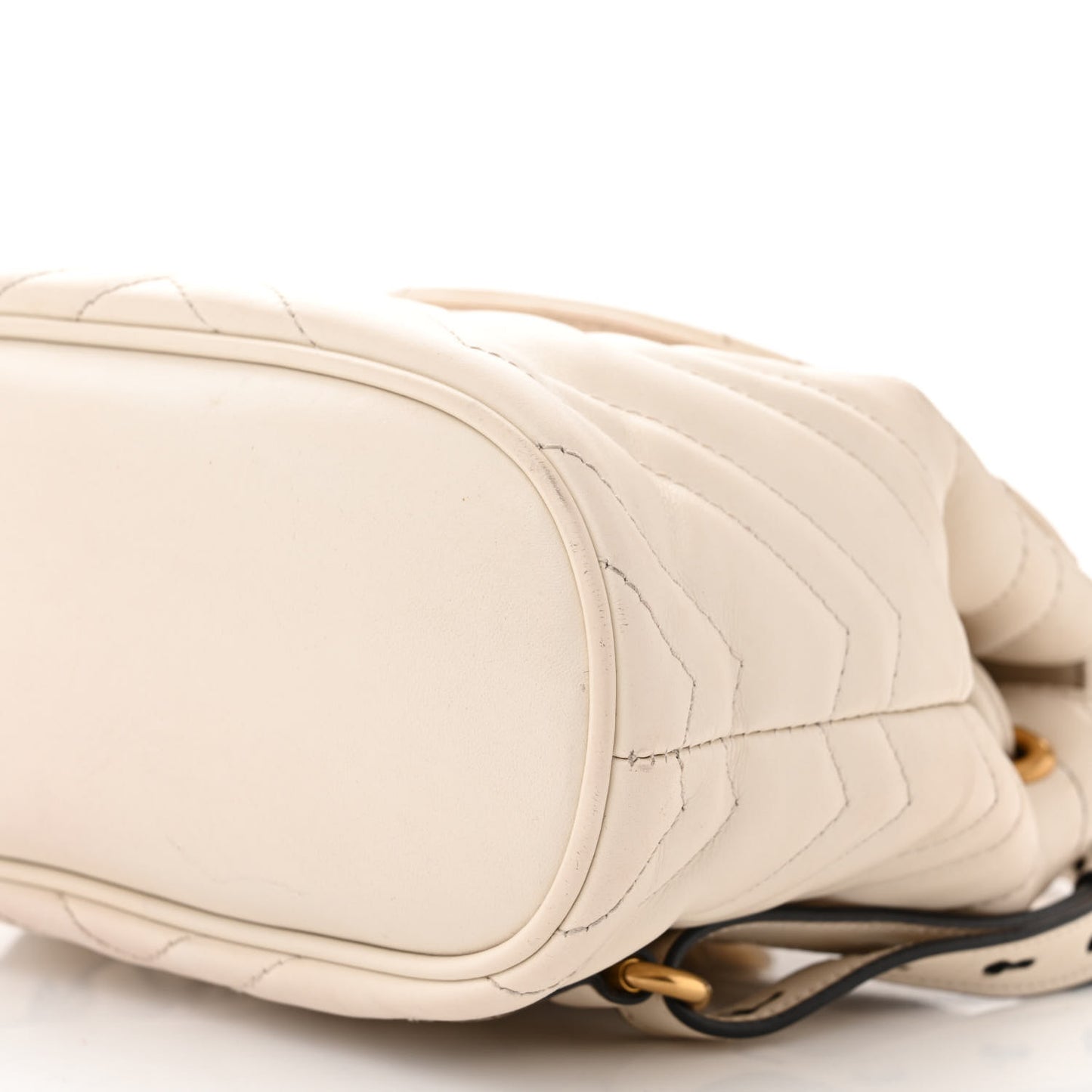 Calfskin Matelasse GG Marmont Flap Backpack White