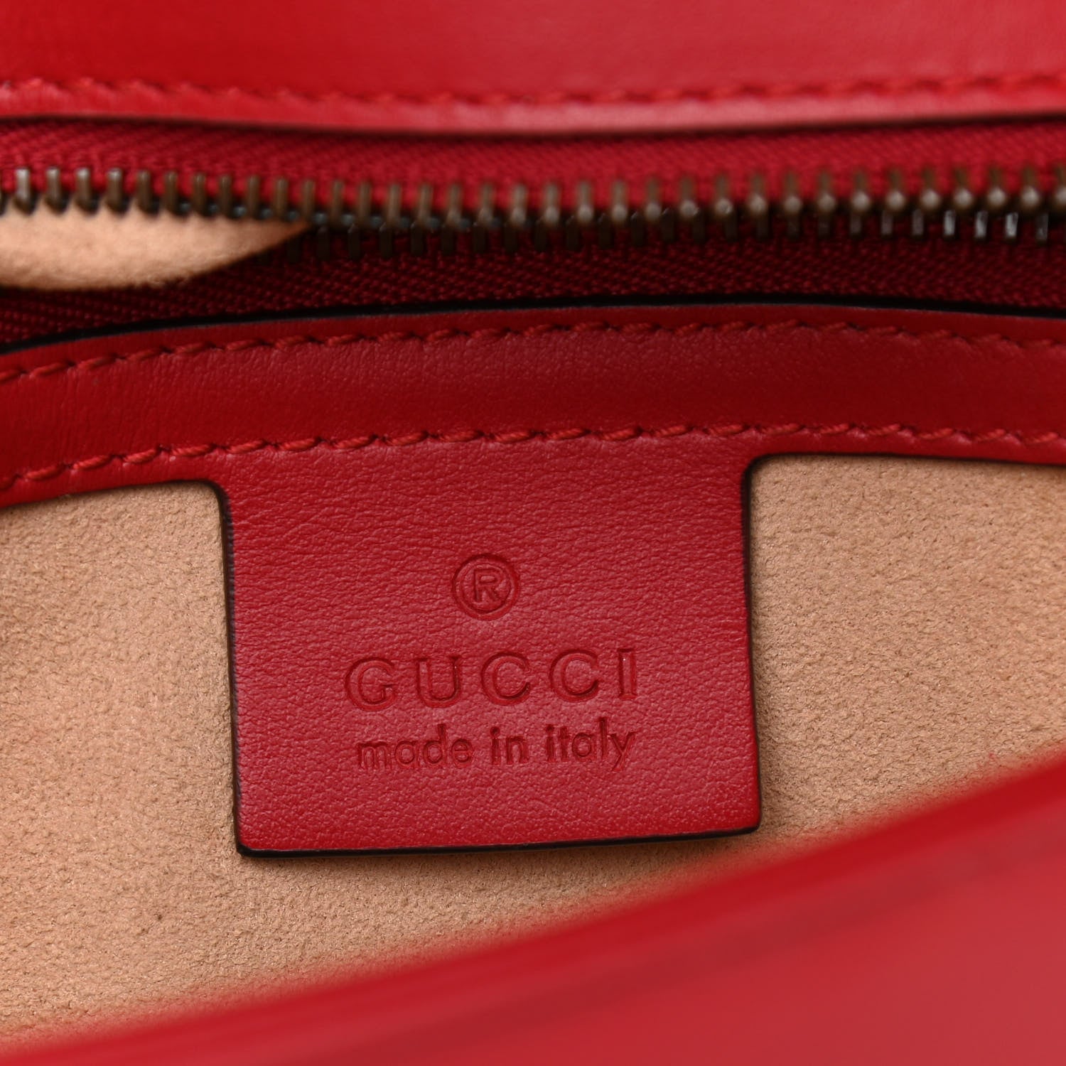 Gucci Calfskin Matelasse Small GG Marmont Shoulder Bag Hibiscus Red 6 of 12