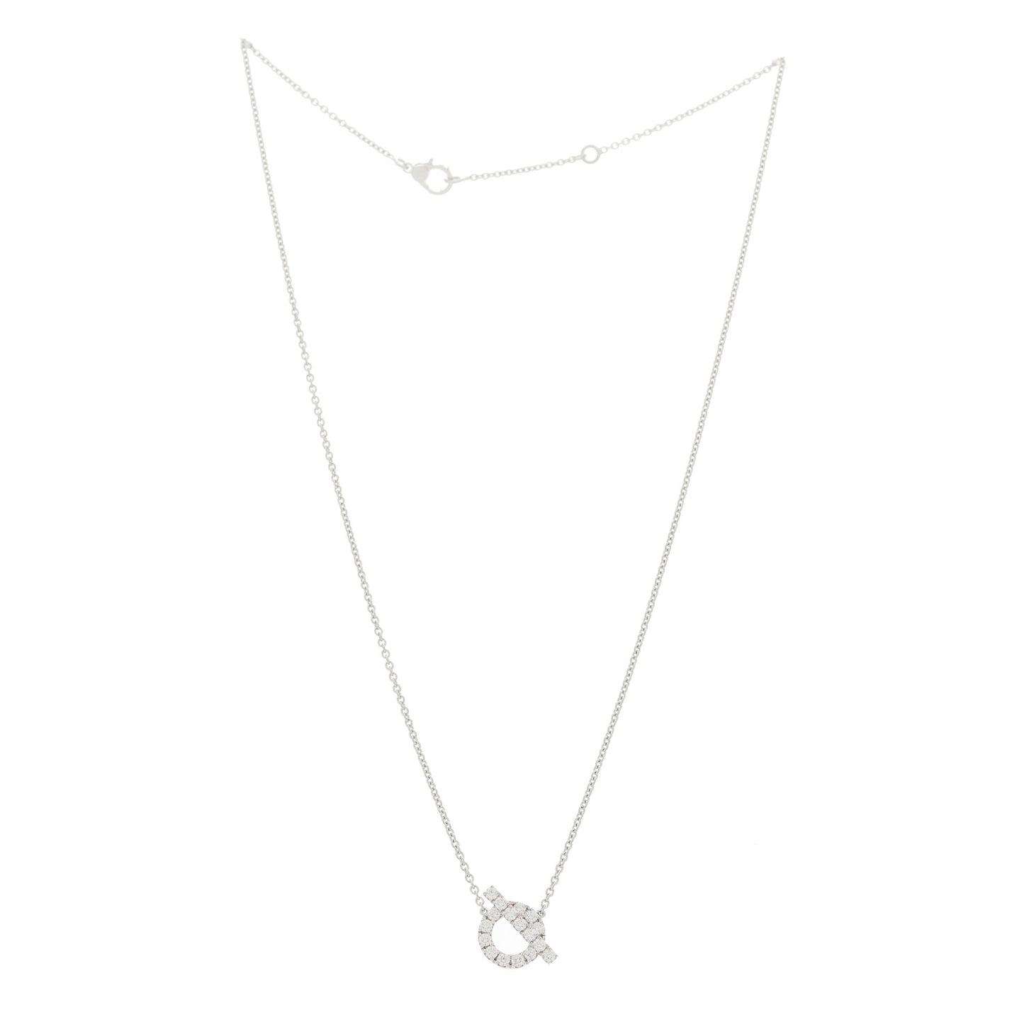18K White Gold Diamond Finesse Pendant Necklace