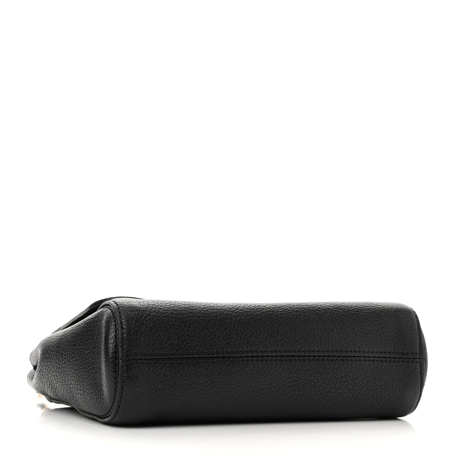 Glossy Goatskin Small Lily Flap Black