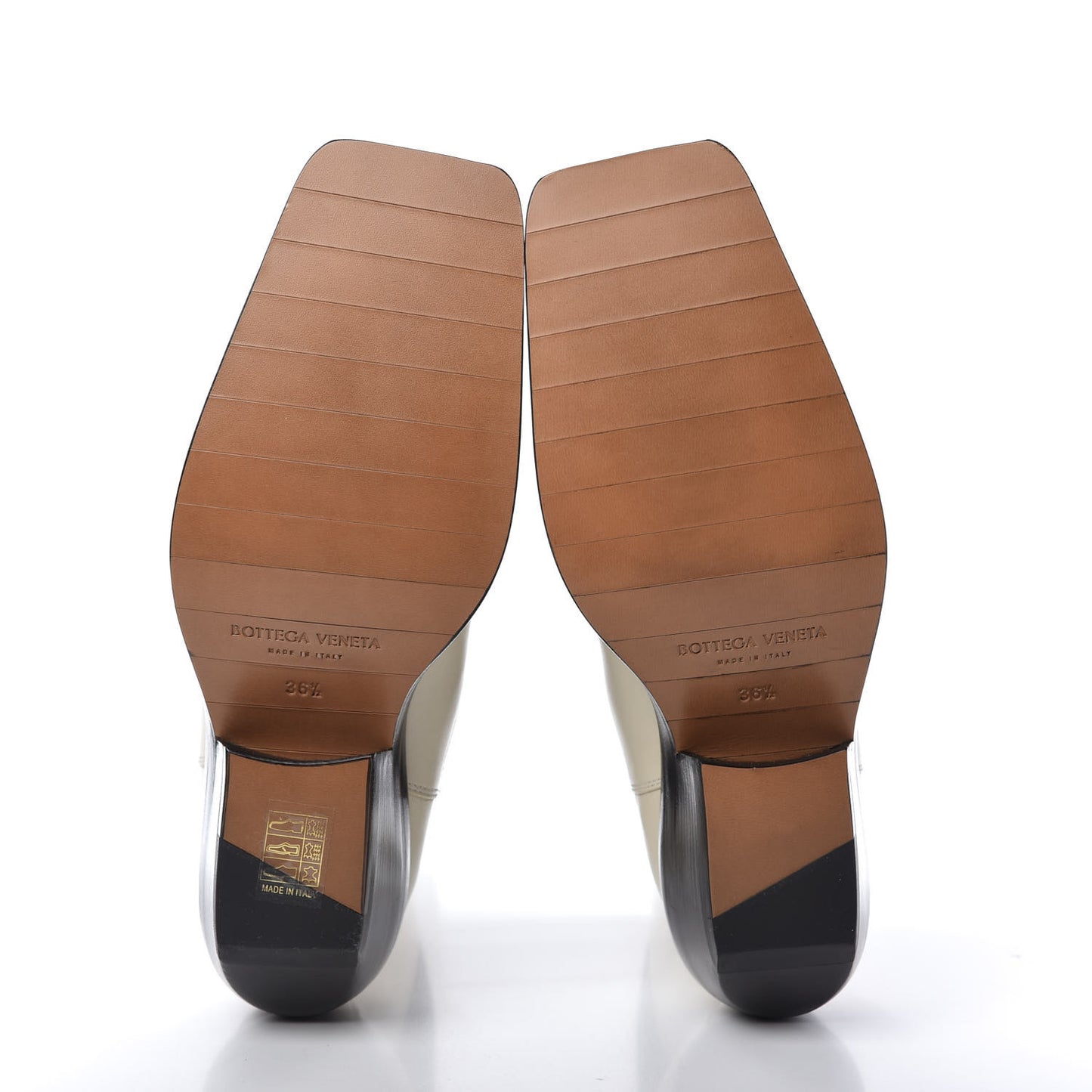 Calfskin Lean Mid-Calf Boots 36.5 Wax