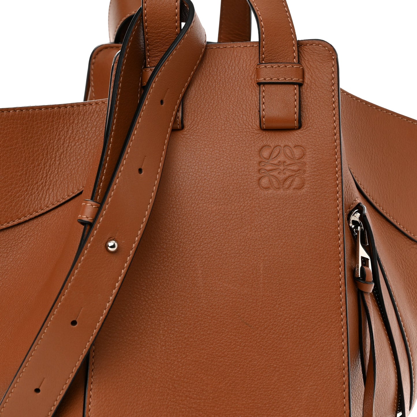 Calfskin Medium Hammock Shoulder Bag Tan