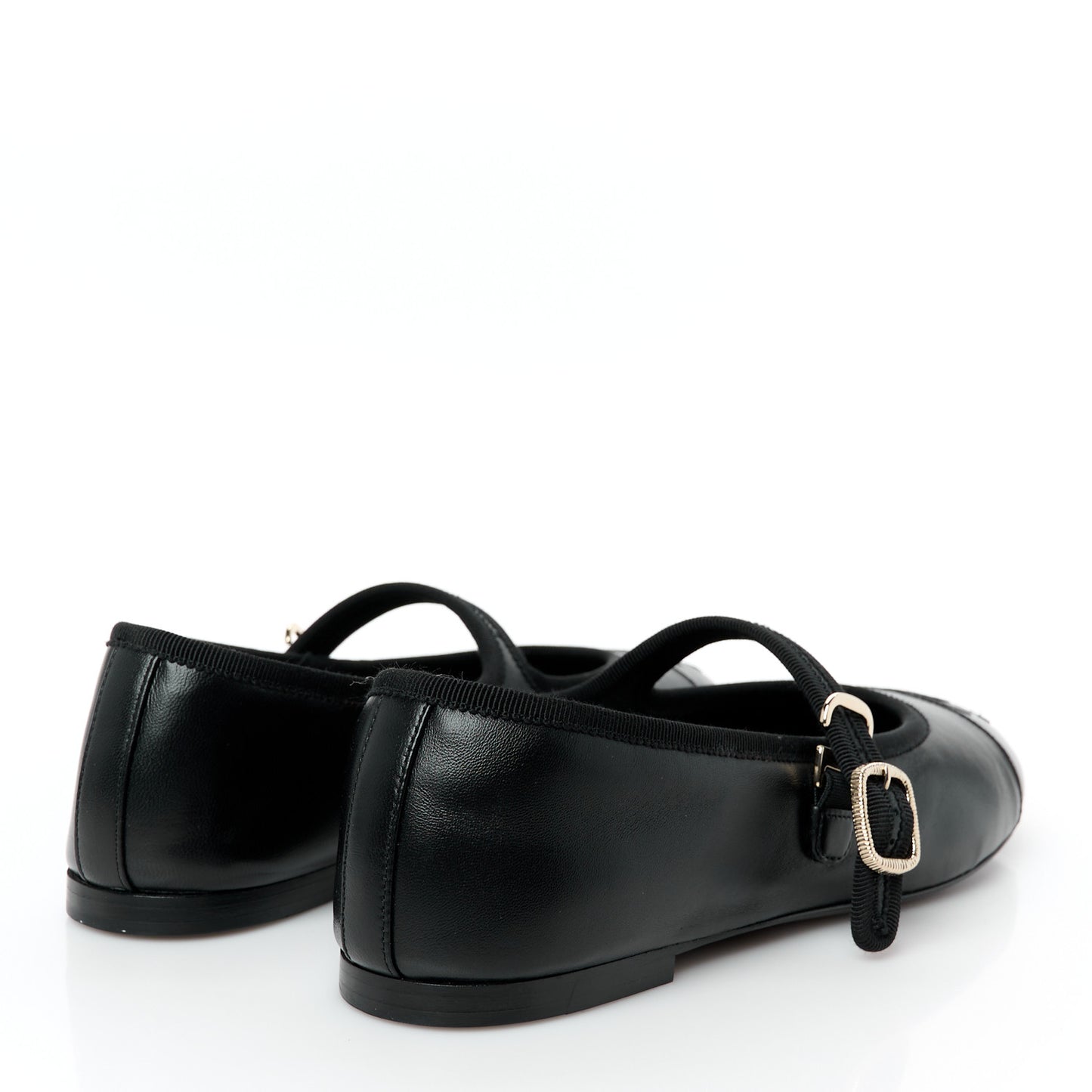 Lambskin Mary Jane Flats 39 Black