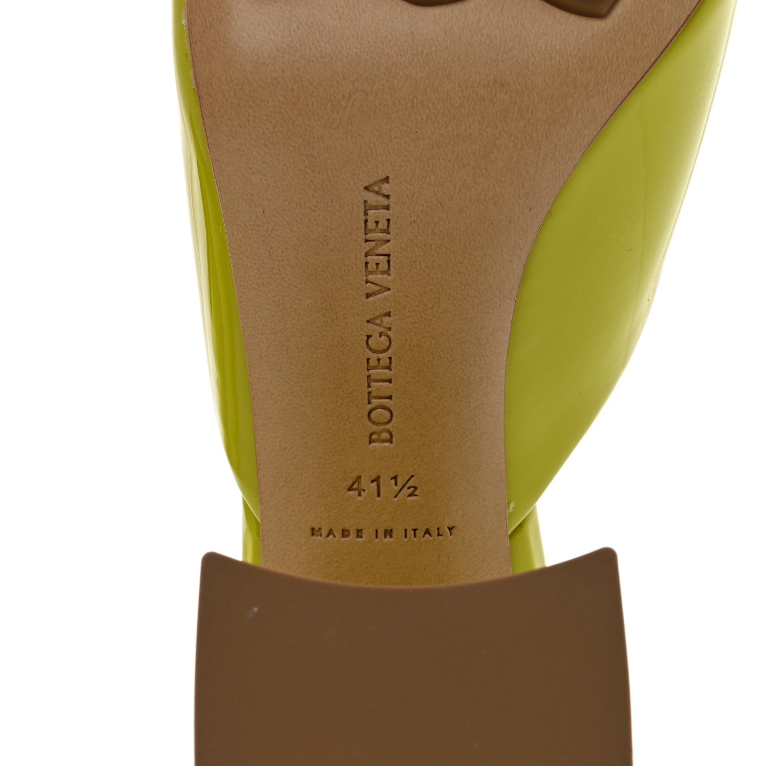 Bottega Veneta Supergloss Patent Tower 90mm Mule Pumps 41.5 Kiwi 7 of 8