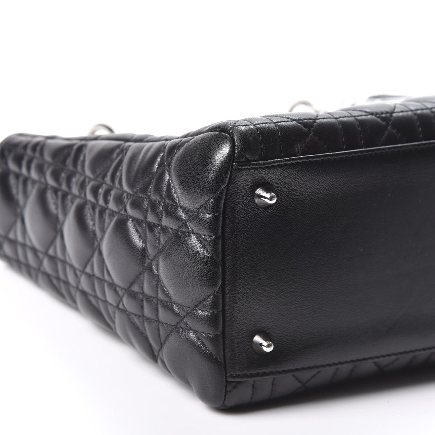 Lambskin Cannage Medium Lady Dior Black