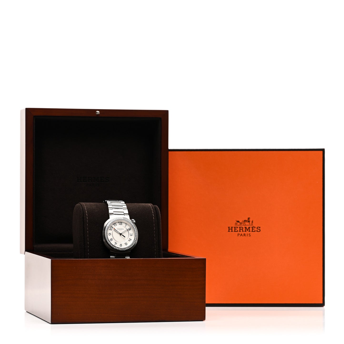 Stainless Steel Diamond Bezel 36mm Cut Automatic Watch