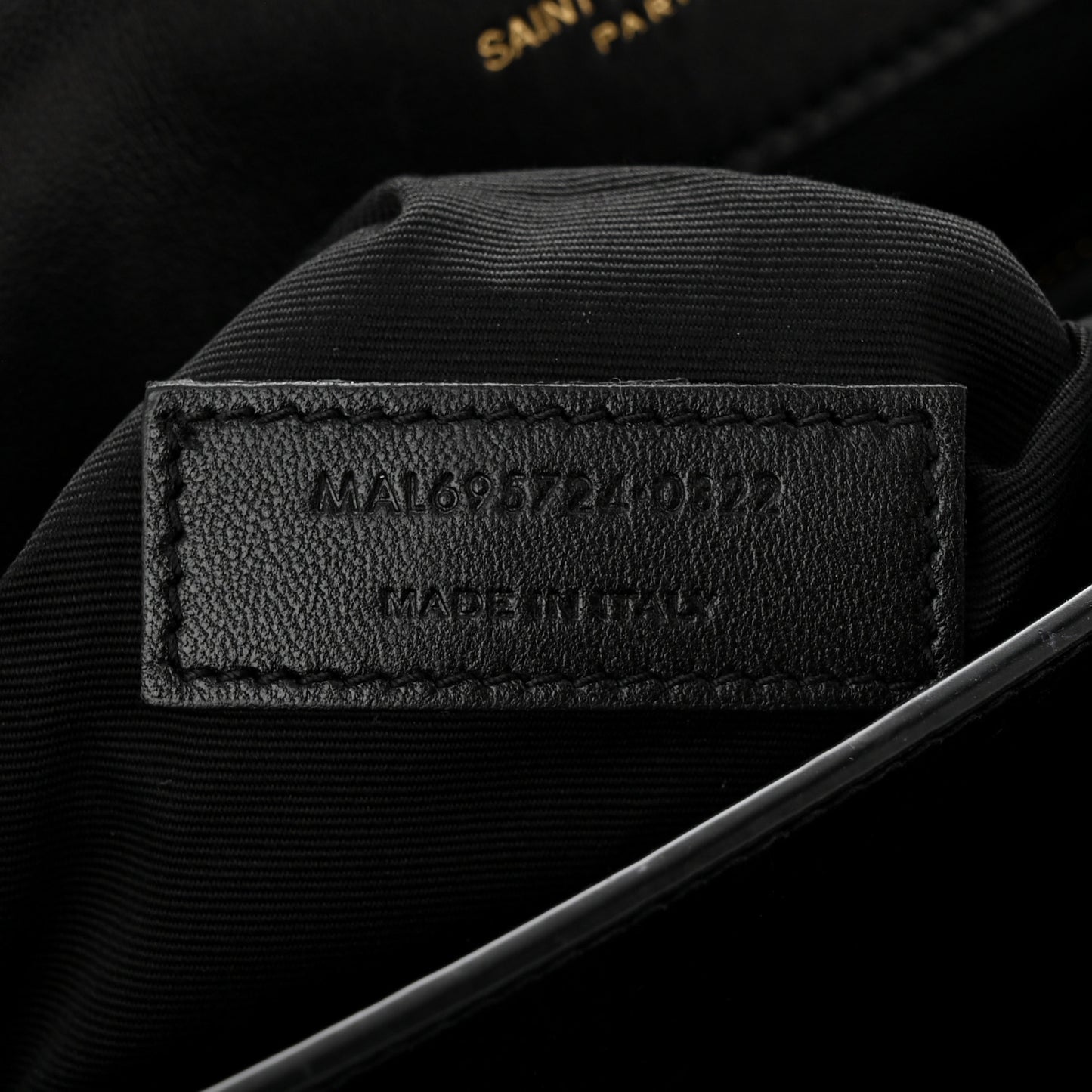 Calfskin Crocodile Embossed Gaby Satchel Black