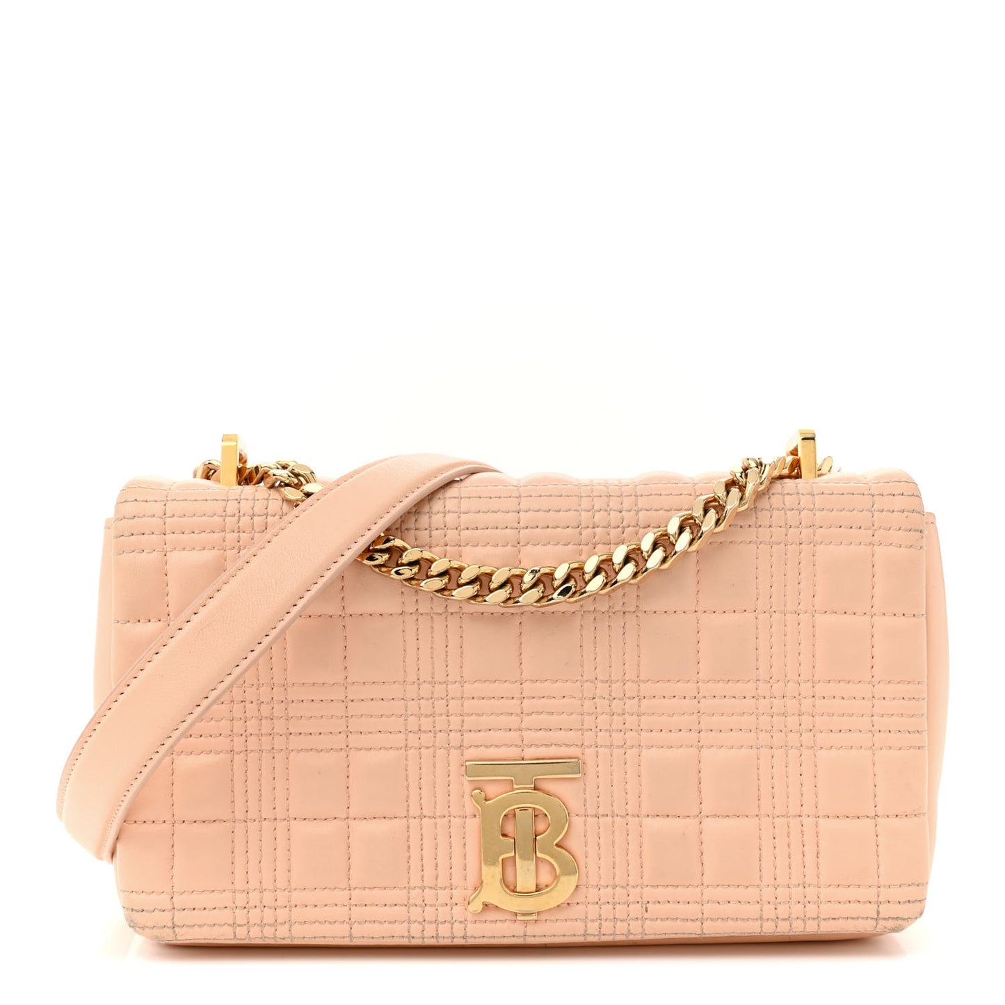 Lambskin Quilted Small Lola Bag Peach
