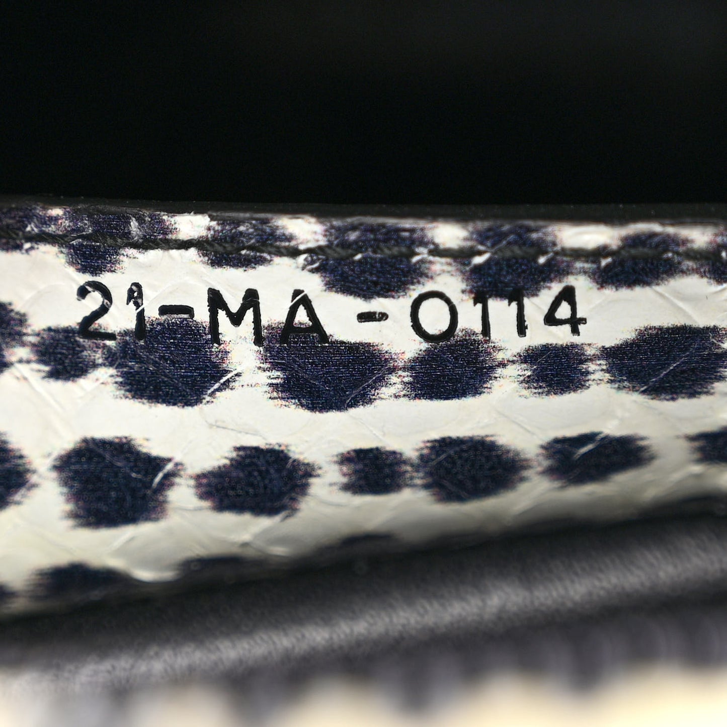 Snakeskin Large Lady Dior Black White
