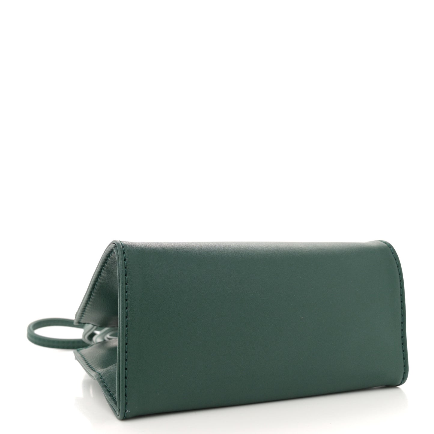 Vegan Leather Small Shopping Bag Dark Olive