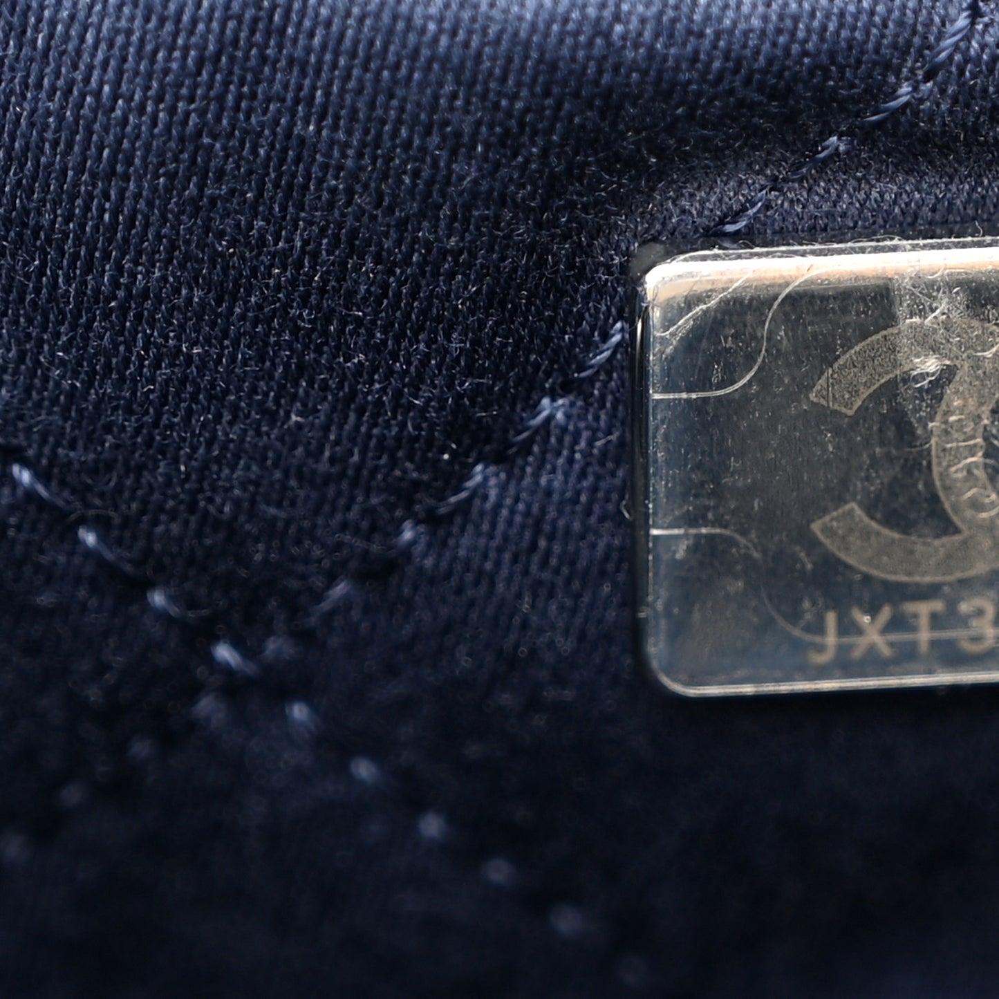 Denim Stitched Quilted Mini Chanel 22 Blue