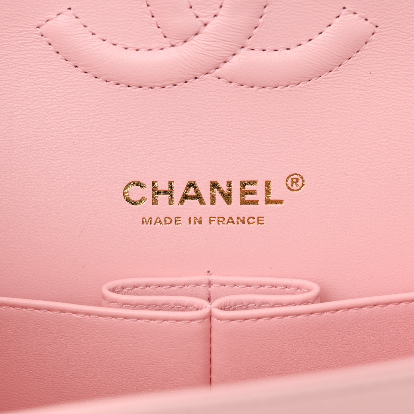 Caviar Quilted Medium Double Flap Light Pink
