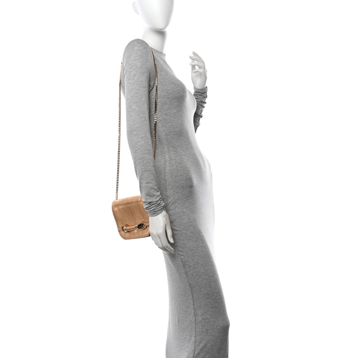 Metallic Elaphe Zadie Crossbody Bag Gold