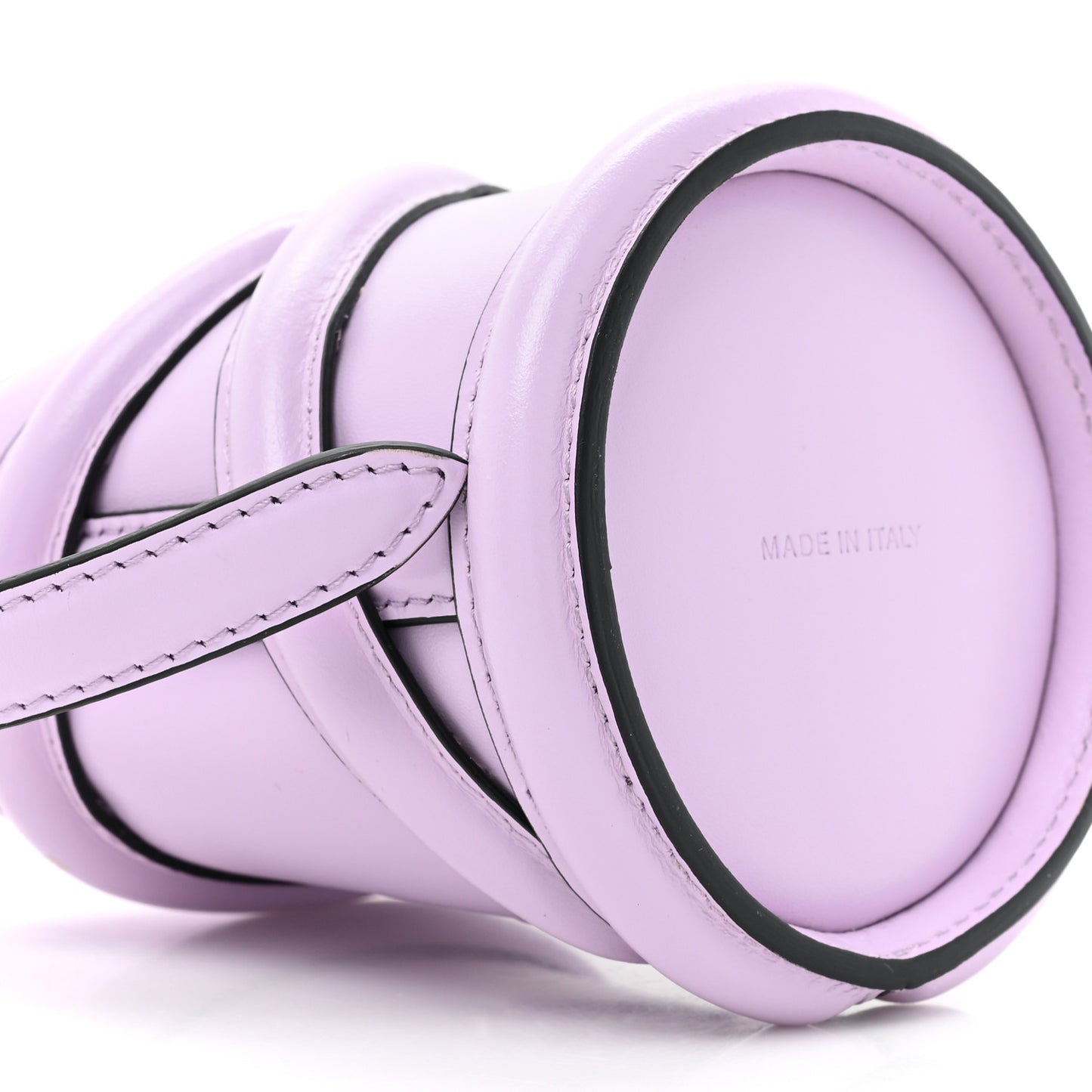 Calfskin Mini Curve Bucket Bag Light Purple